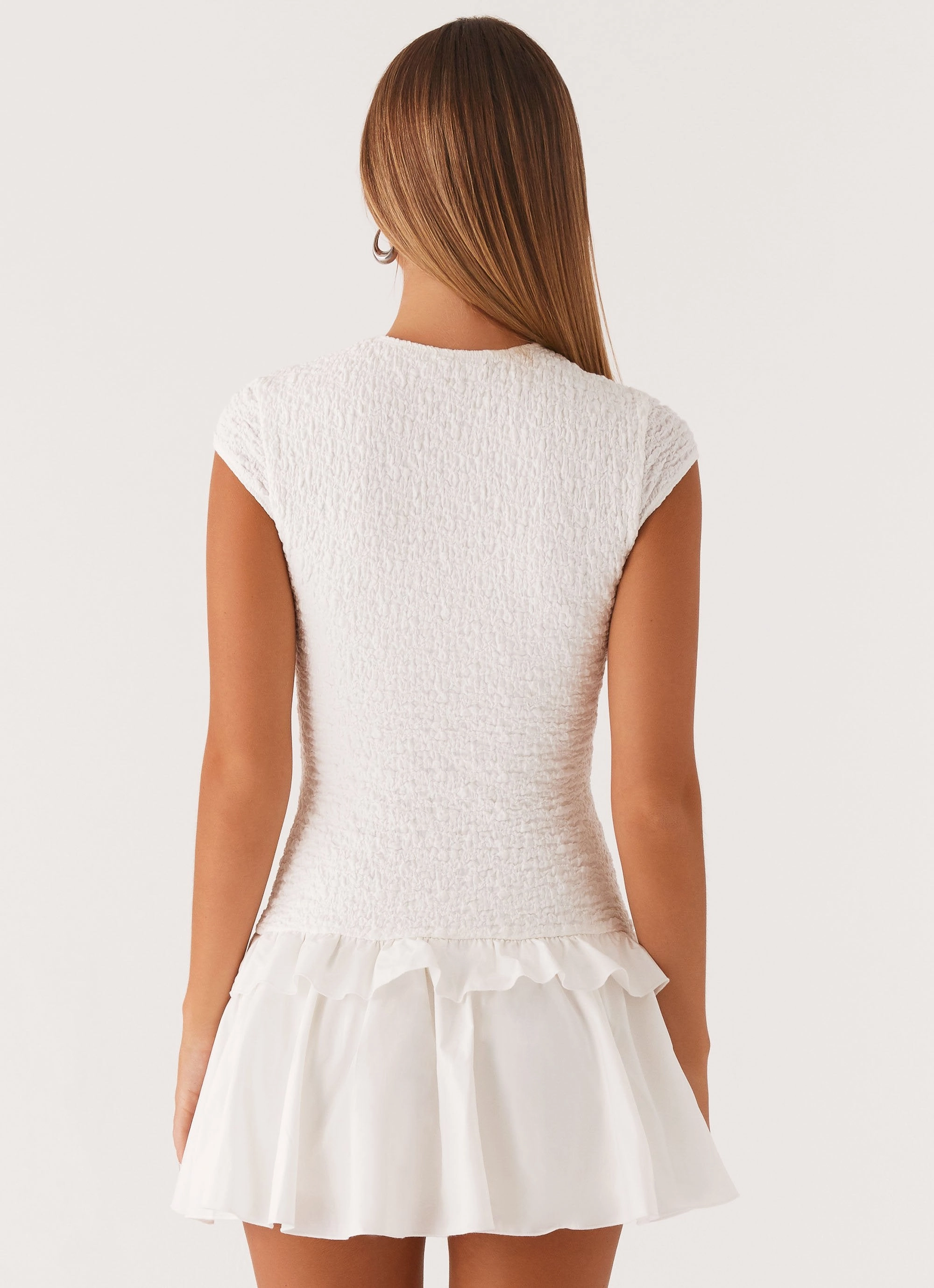 Hopeless Romantic Mini Dress - White everyday staple Work Favorite
