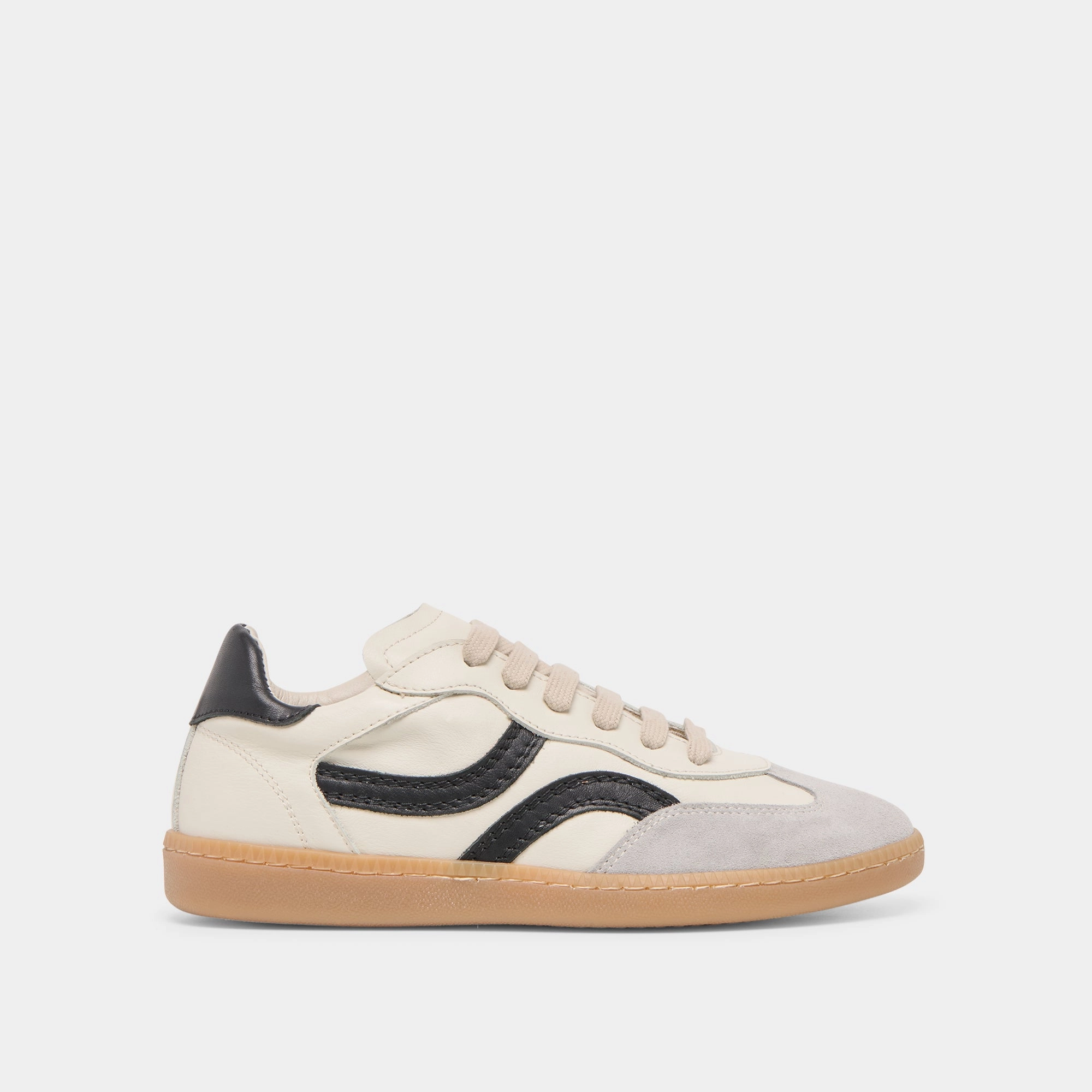 CanvasUpper Lightweight Framework REBEL SNEAKERS WHITE BLACK LEATHER