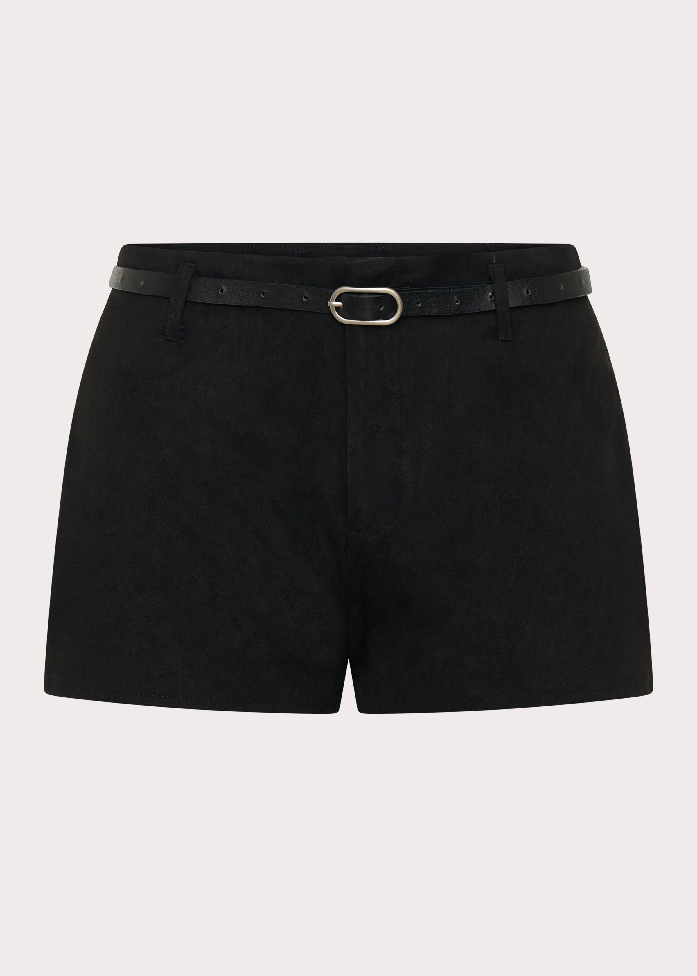 Katie Suede Mini Shorts - Black Shock Dispersing Architecture Multi Pocket System