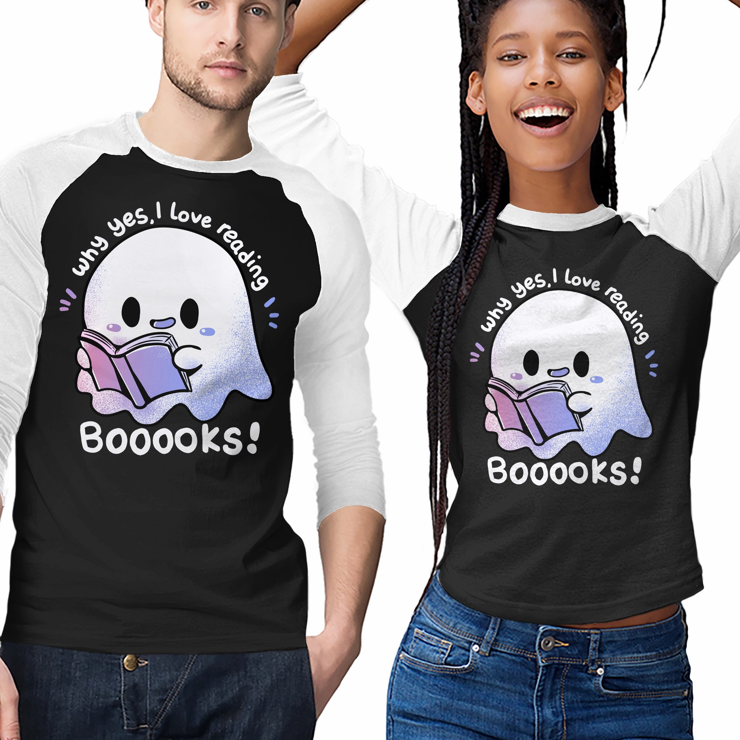 Water Based Ink Print Short sleeved breeziness I Love Reading Booooks