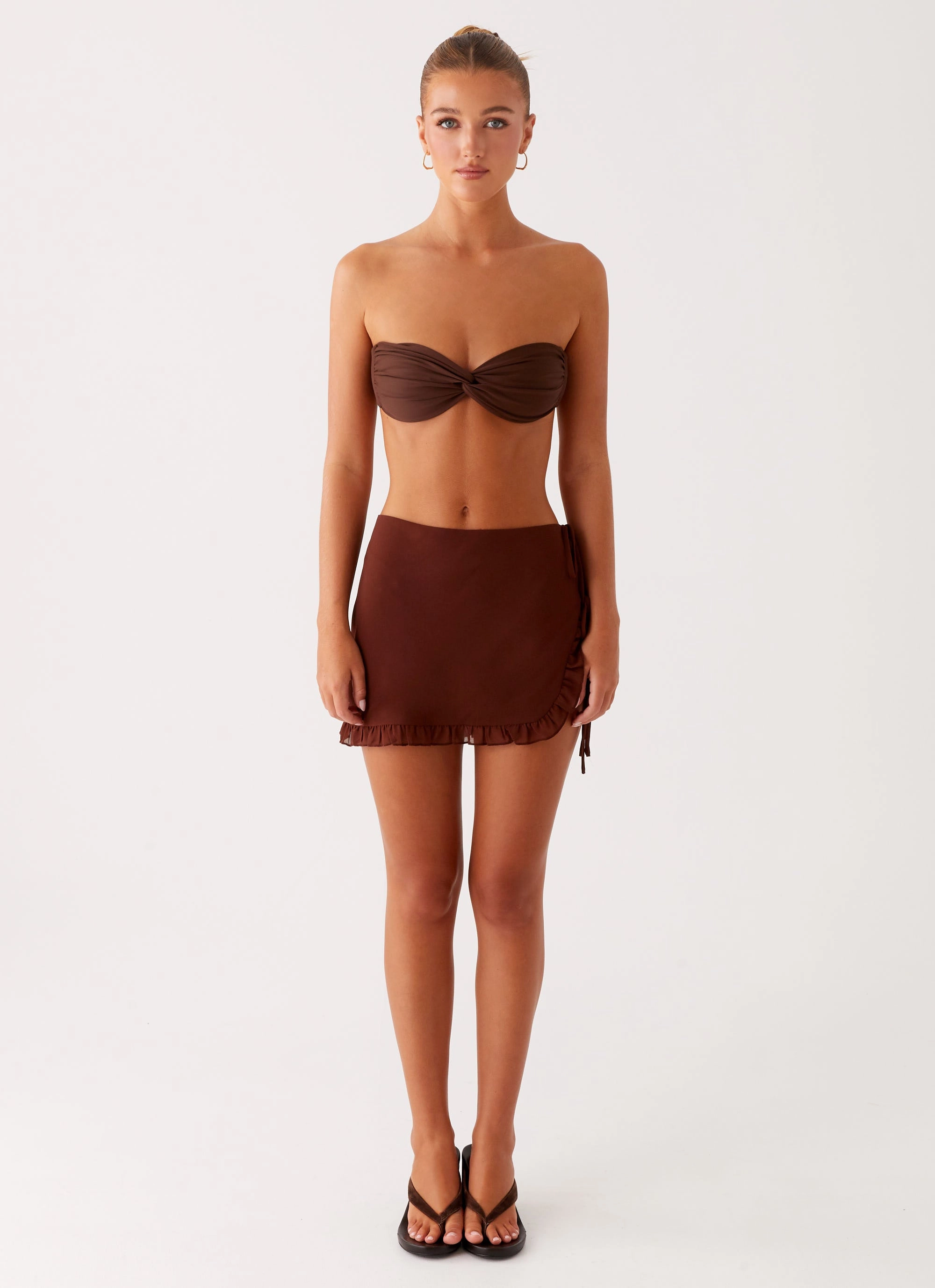 Iggy Mini Skirt - Chocolate Non Restrictive
