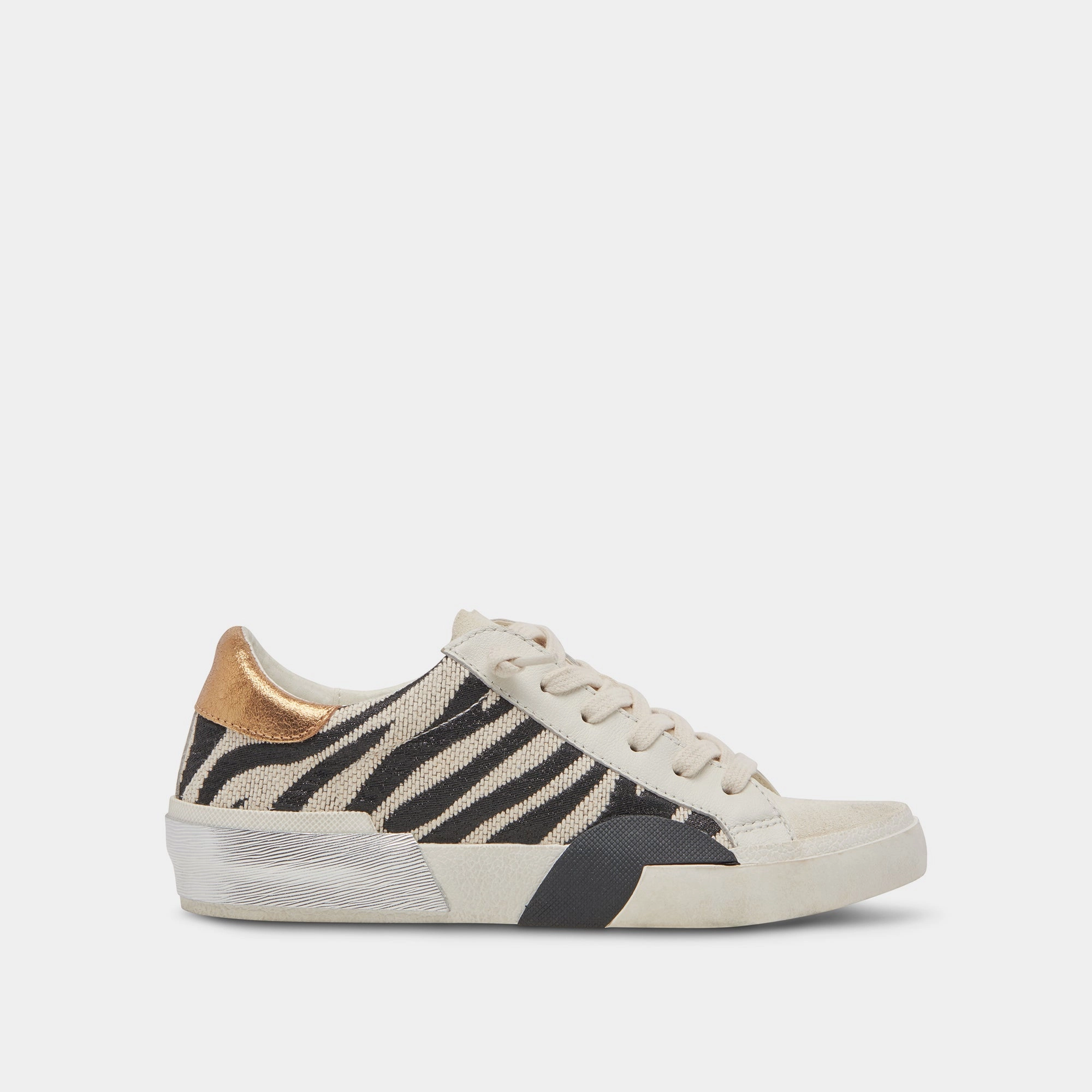 Gel Infused Heel ZINA SNEAKERS ZEBRA FABRIC