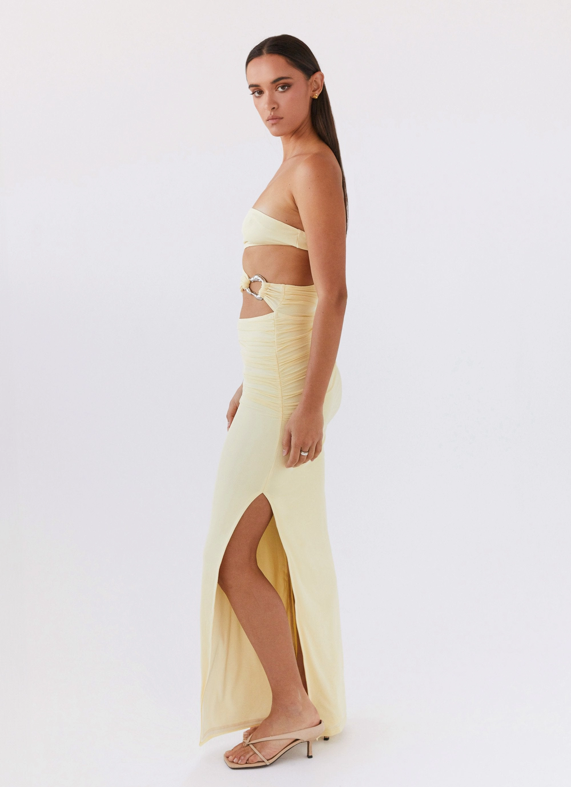 Into Pieces Mesh Maxi Dress - Lemon Chic Design