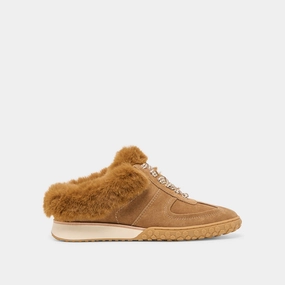 IZZEY PLUSH SNEAKERS LT BROWN SUEDE Effortless Feel Ease Wear