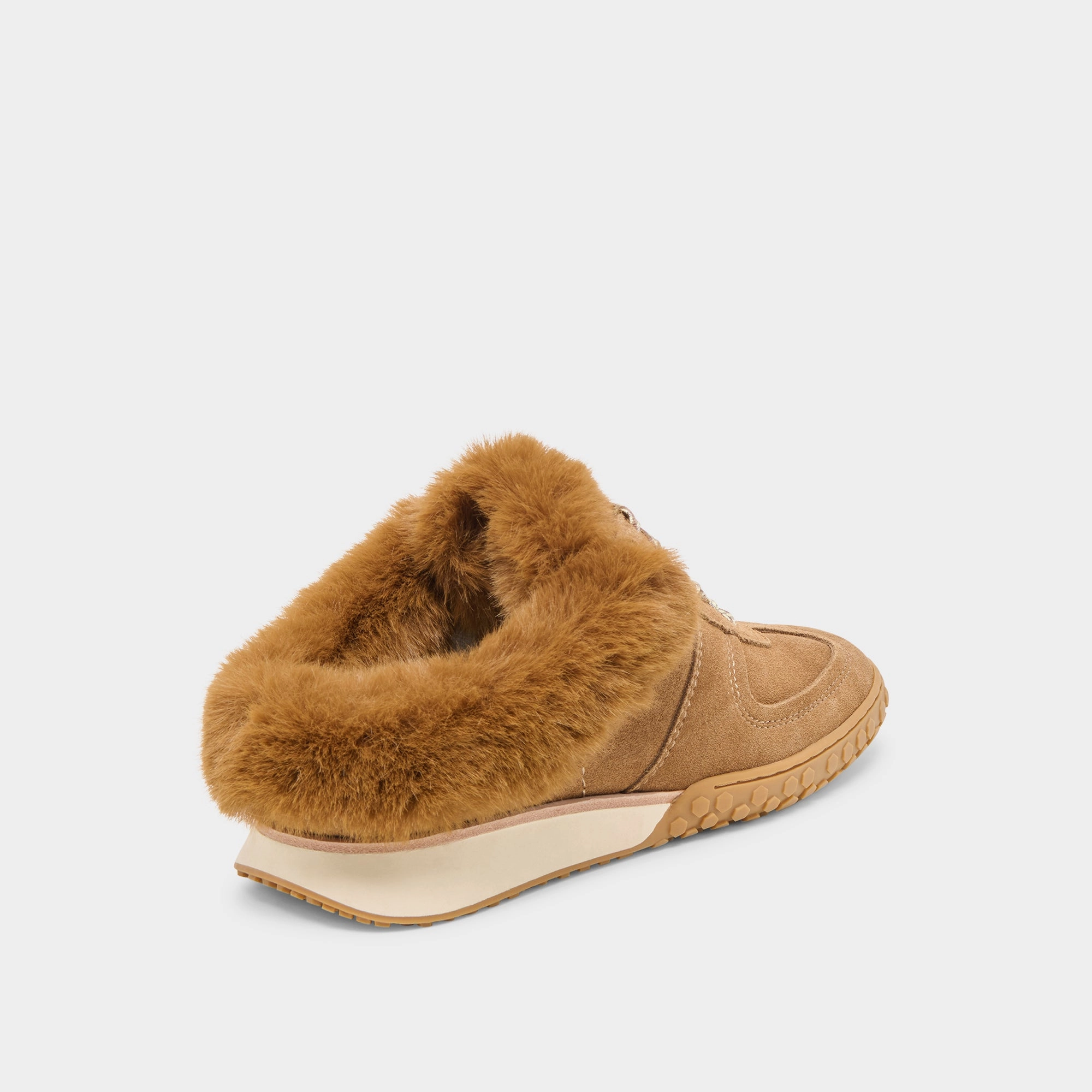 Cushion Feel IZZEY PLUSH SNEAKERS LT BROWN SUEDE