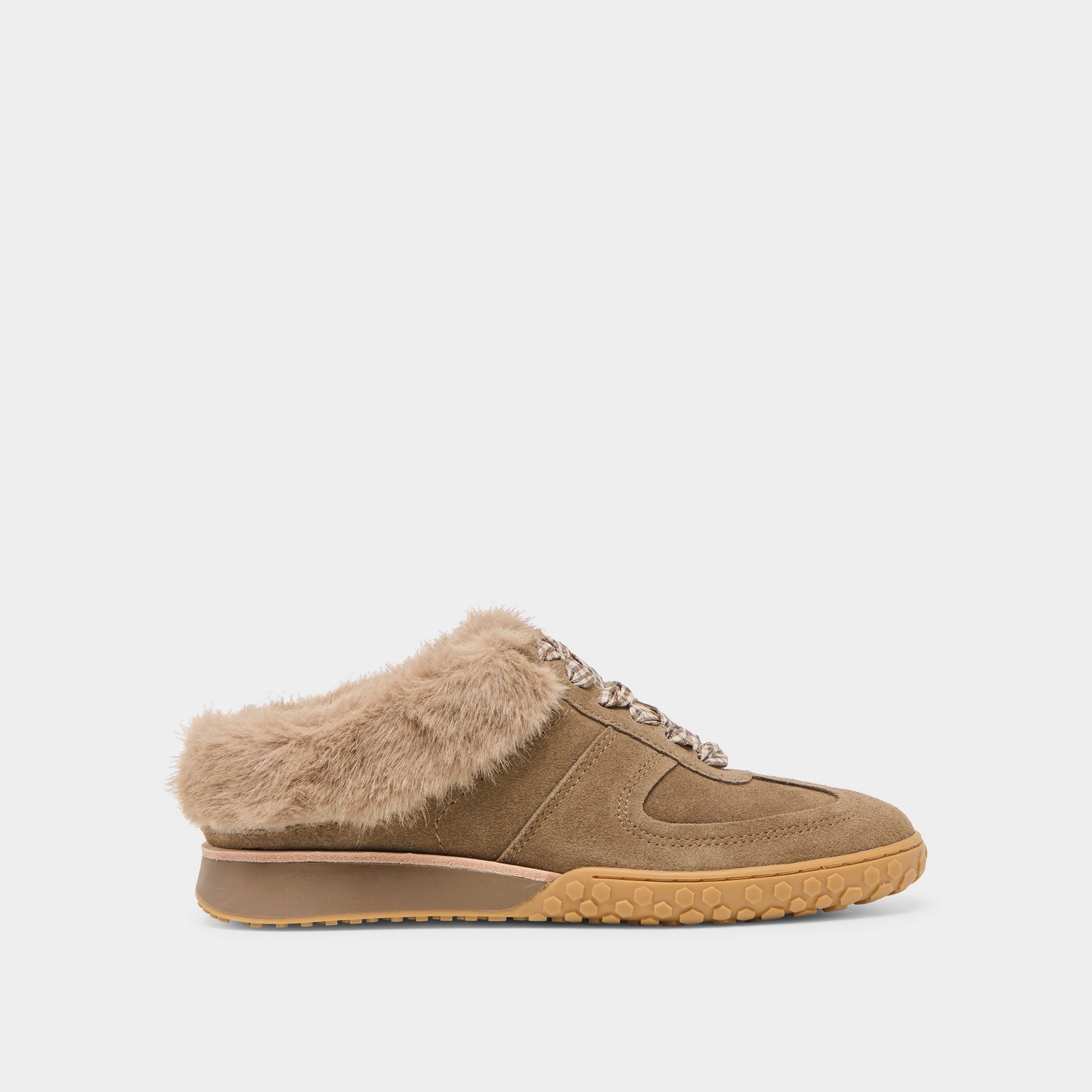 Airflow Engineered IZZEY PLUSH SNEAKERS OLIVE SUEDE