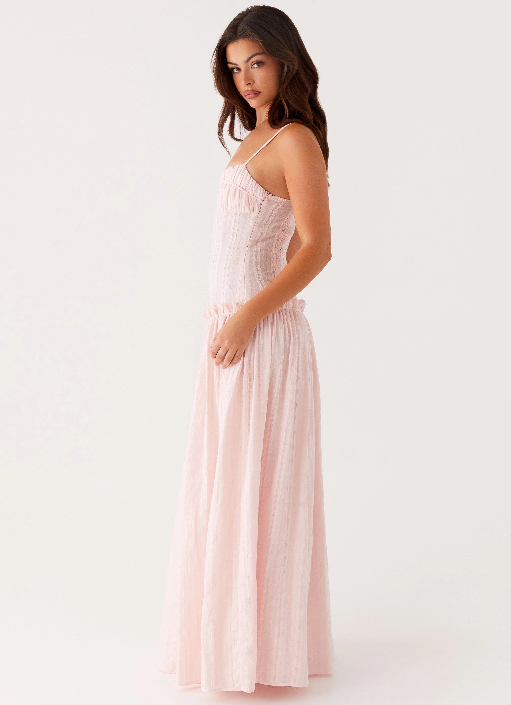 Jacinda Drop Waist Maxi Dress - Pink Urban Cool