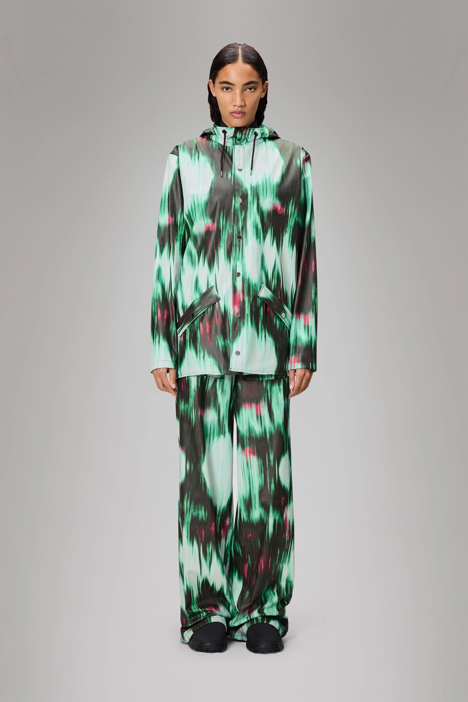 Compact Packable Feature Stretch Material Jacket