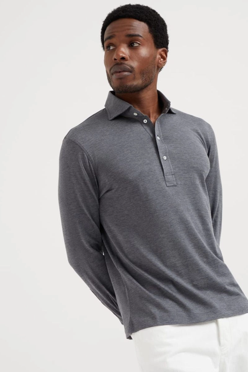 Comfy Look Smart Casual Jersey Polo Shirt