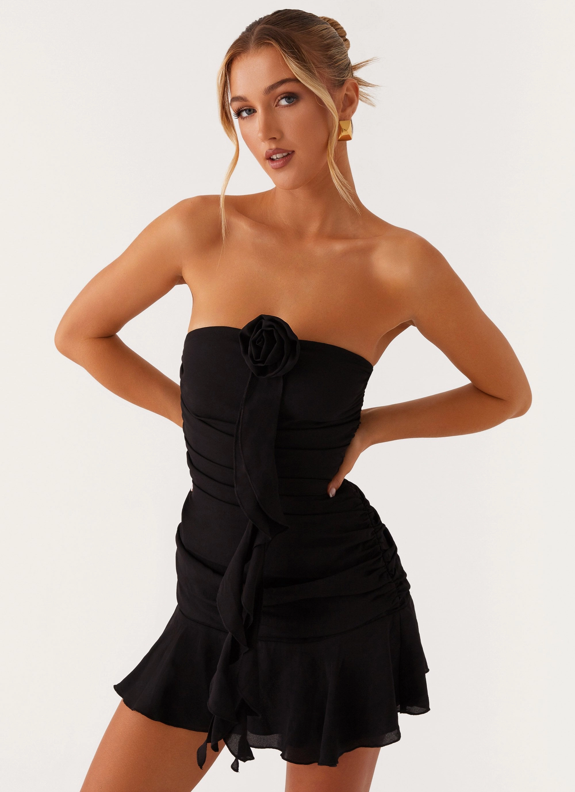 Minimalist Design Jodie Mini Dress - Black