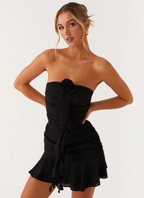 Minimalist Design Jodie Mini Dress - Black