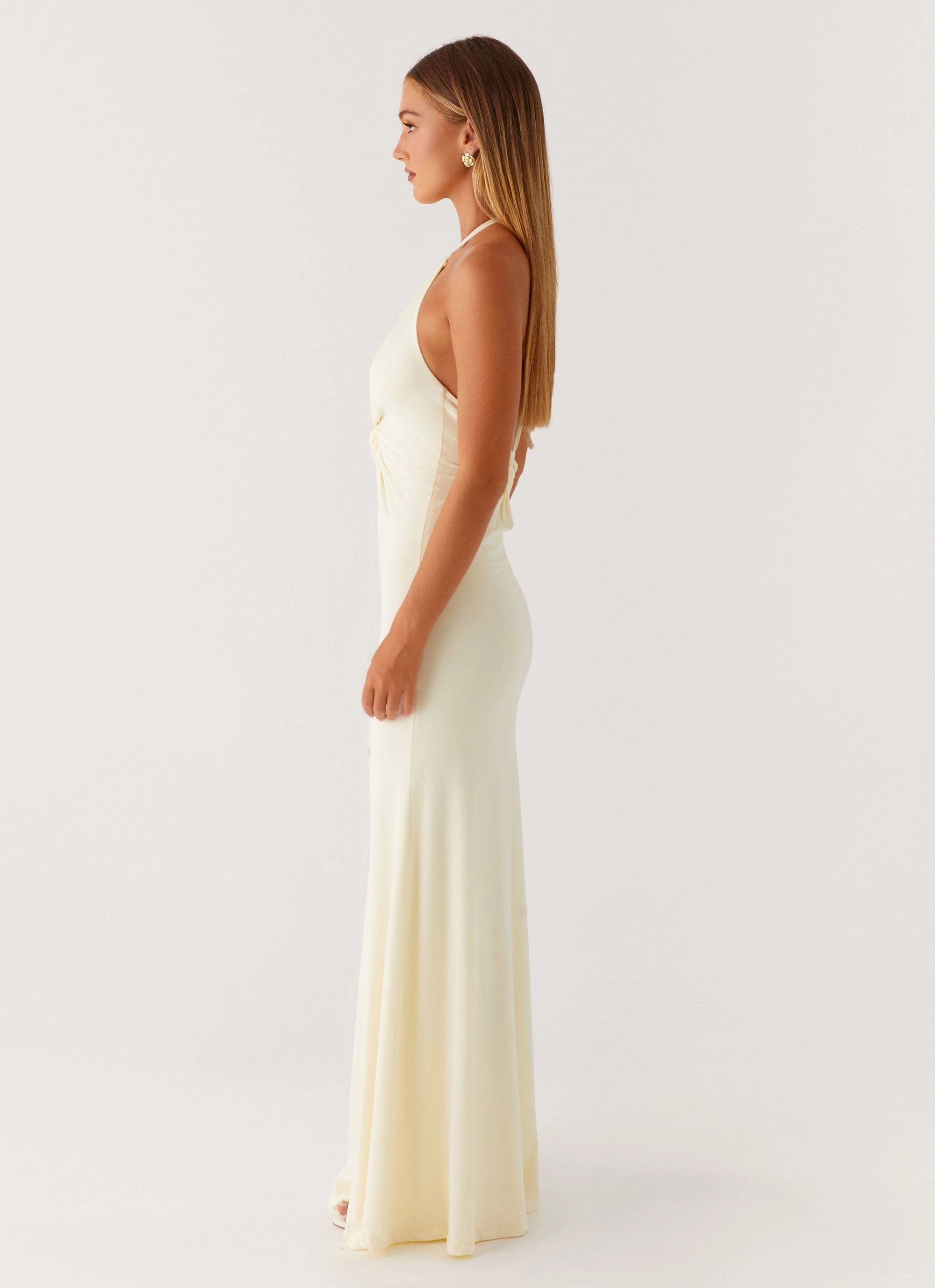 Just In Time Maxi Dress - Yellow Anti-Static-Finish