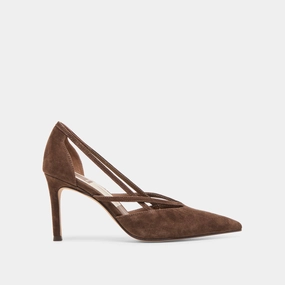 KAINE HEELS DK BROWN SUEDE Smart Shoes