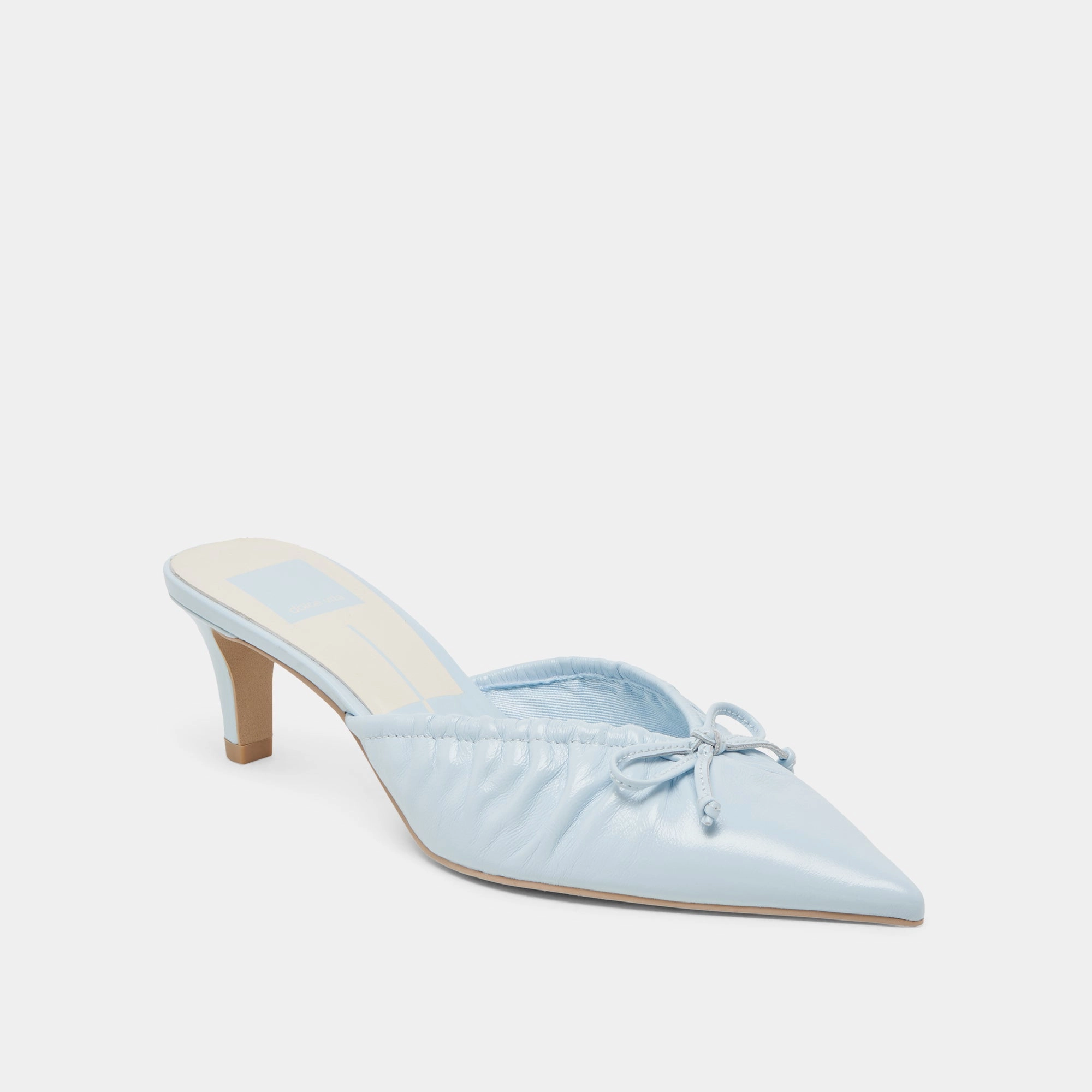 Premium Wear KAIRI MID HEELS ICE BLUE CRINKLE PATENT