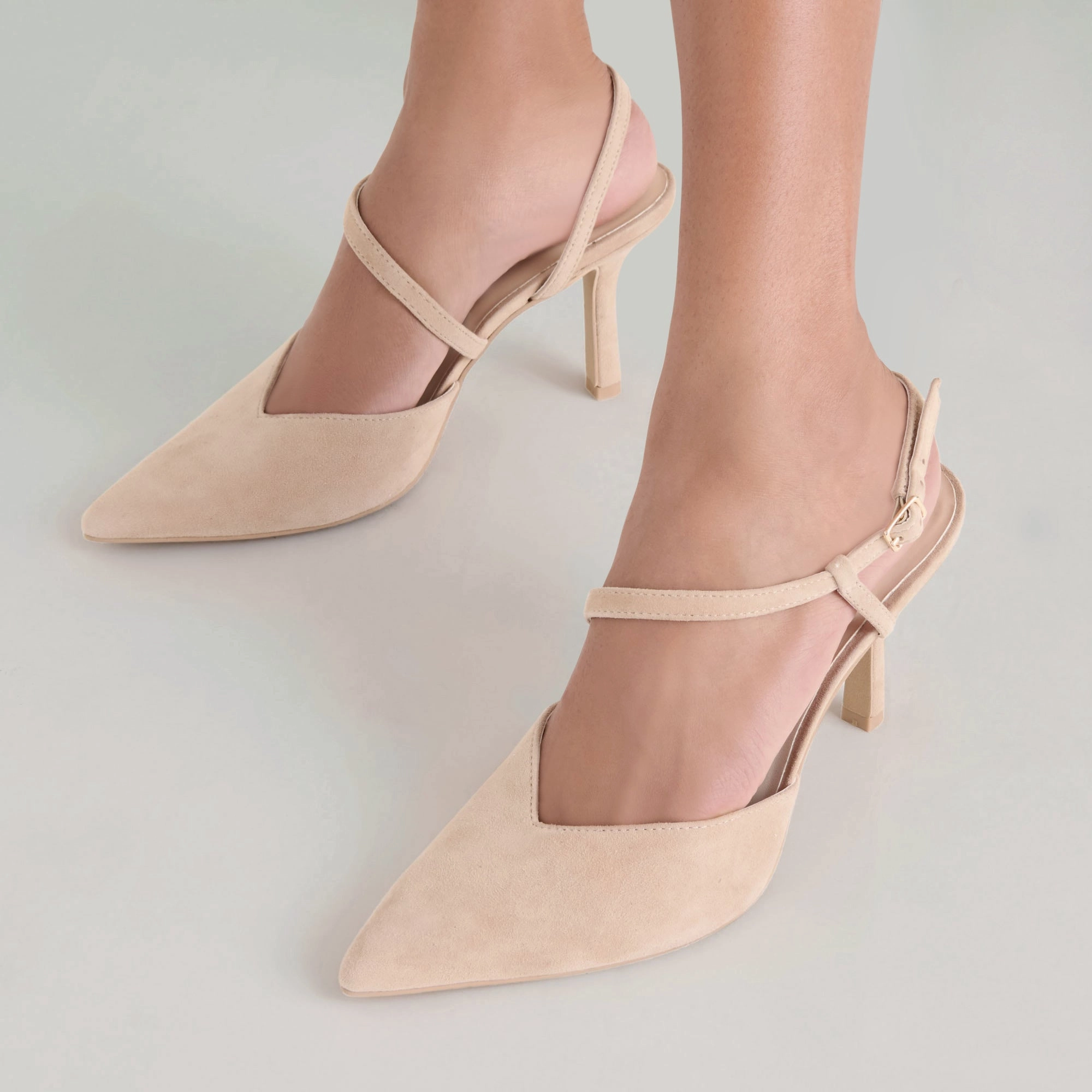 Walk Proud Unique Look KAMRA HEELS CAMEL SUEDE