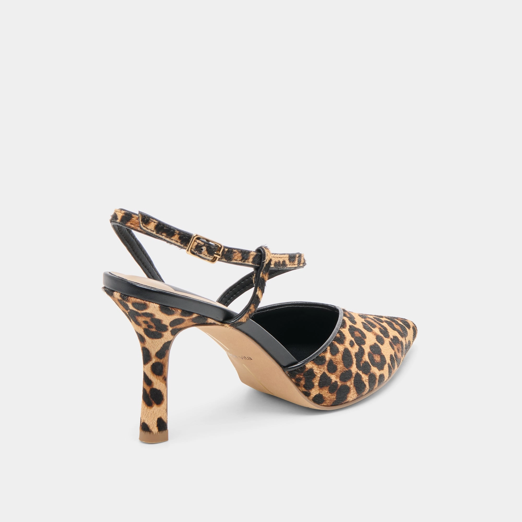 KAMRA HEELS DK LEOPARD CALF HAIR Elegant Feel