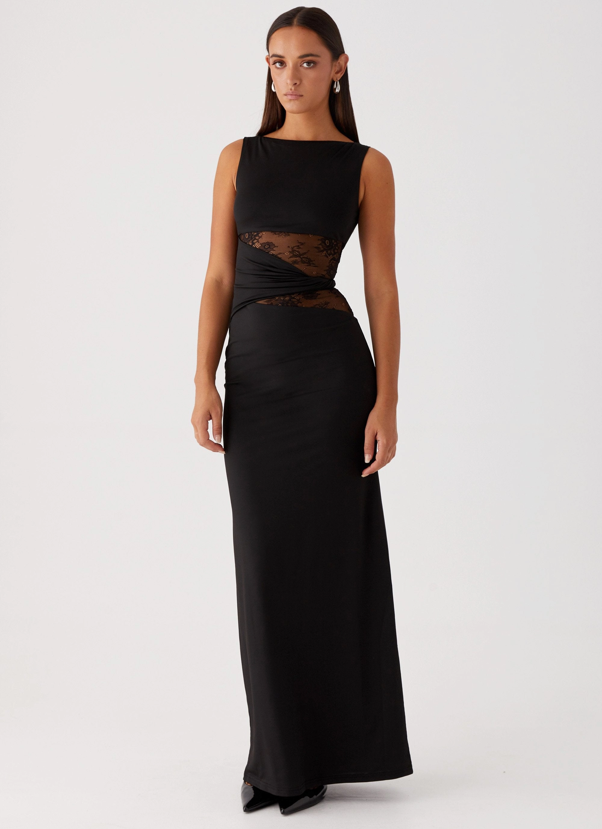 Cozy Texture Karma Maxi Dress - Black