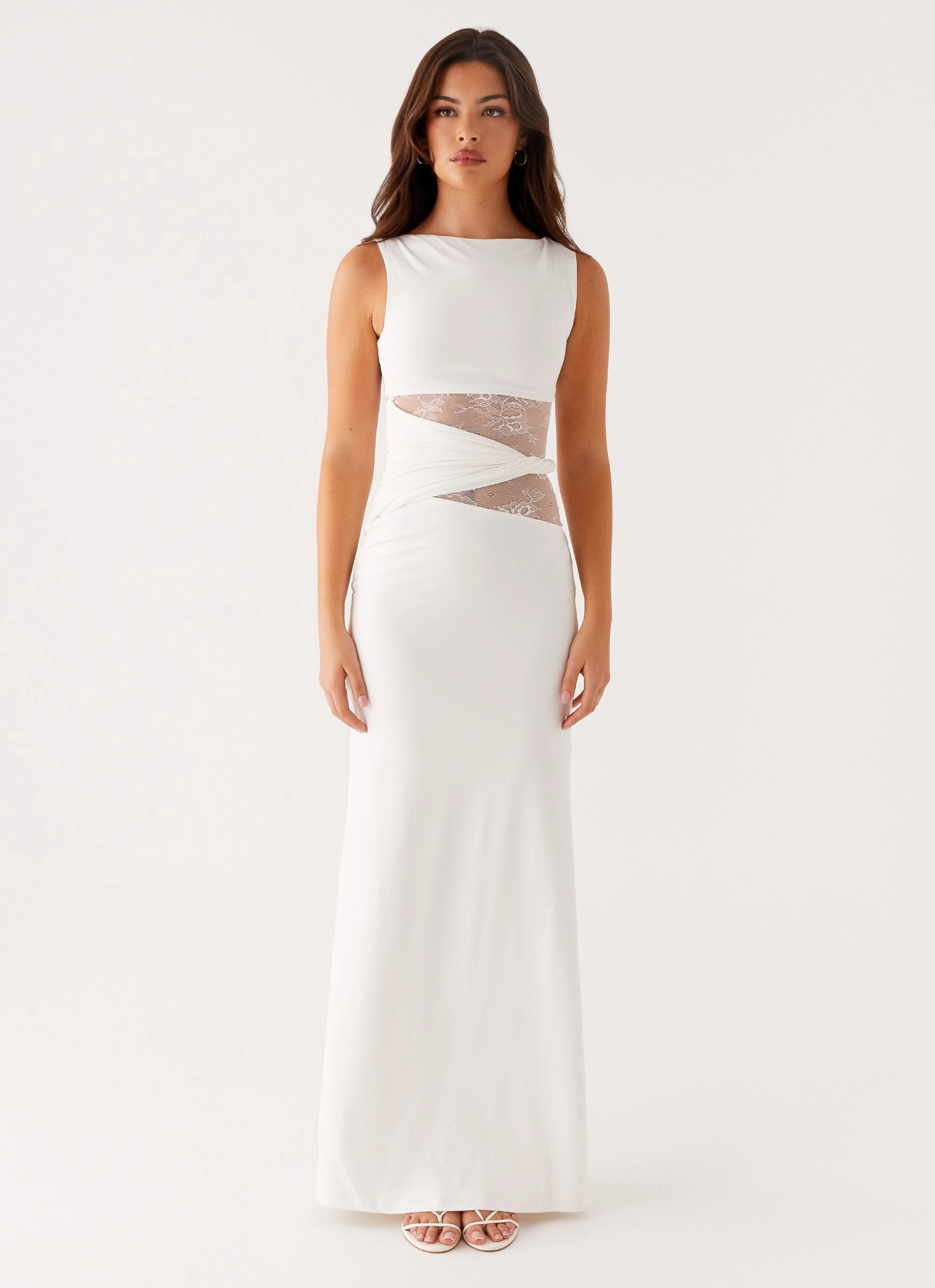 Karma Maxi Dress - White Easy Wrap All-season garment