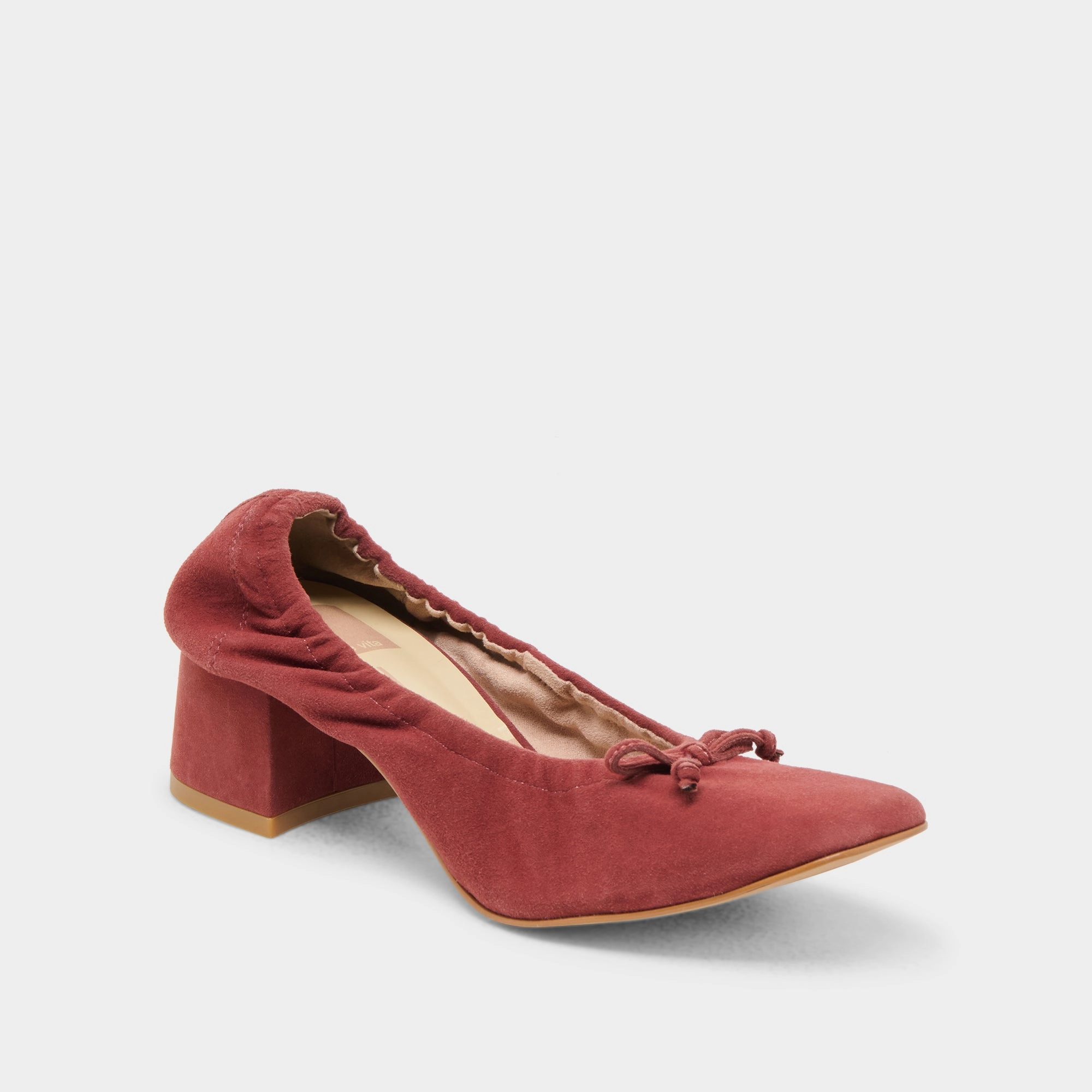 KARMIN HEELS BRANDY SUEDE mom style
