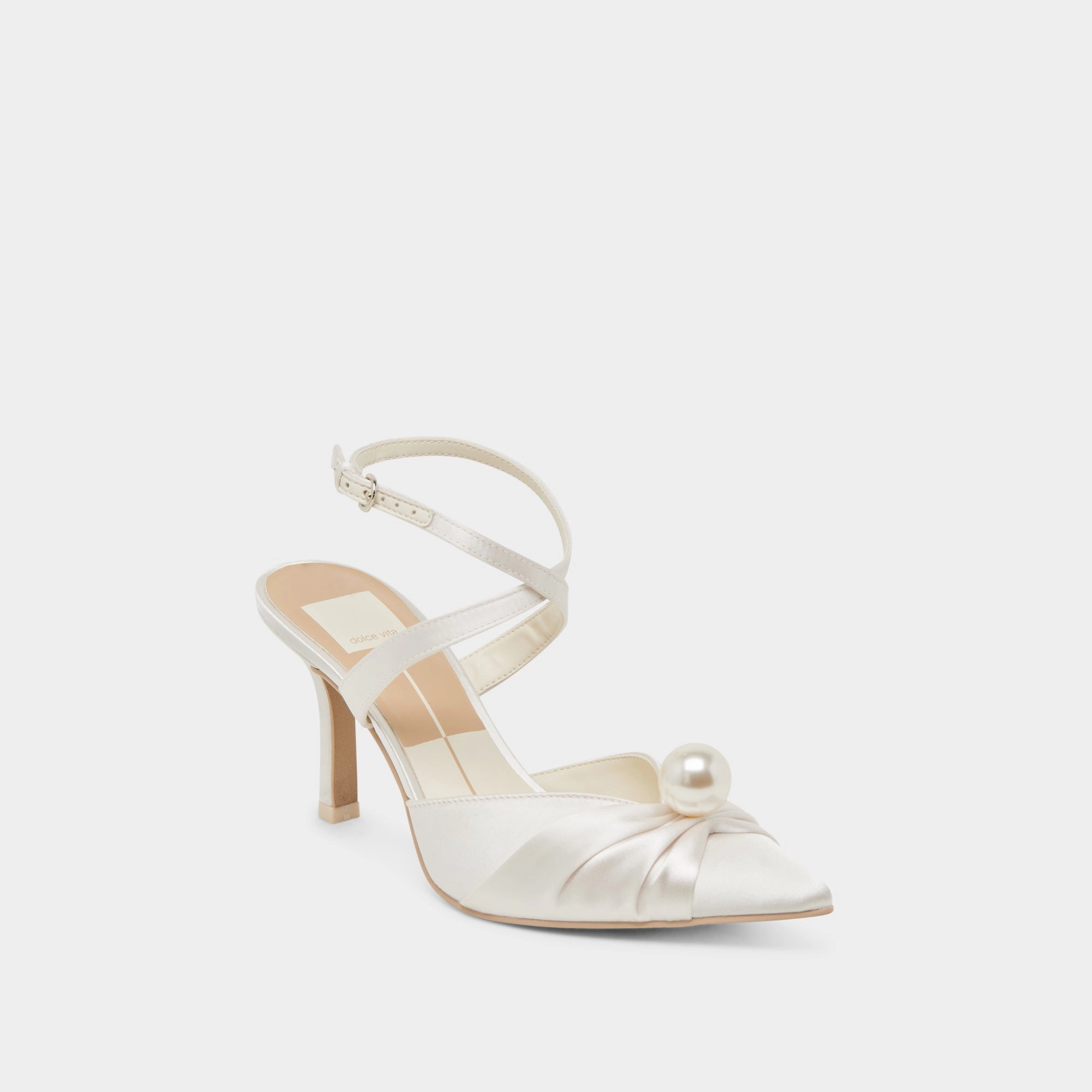 KAYSEY HEELS VANILLA SATIN Statement Heel