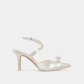 KAYSEY HEELS VANILLA SATIN Versatile Glam City Guard