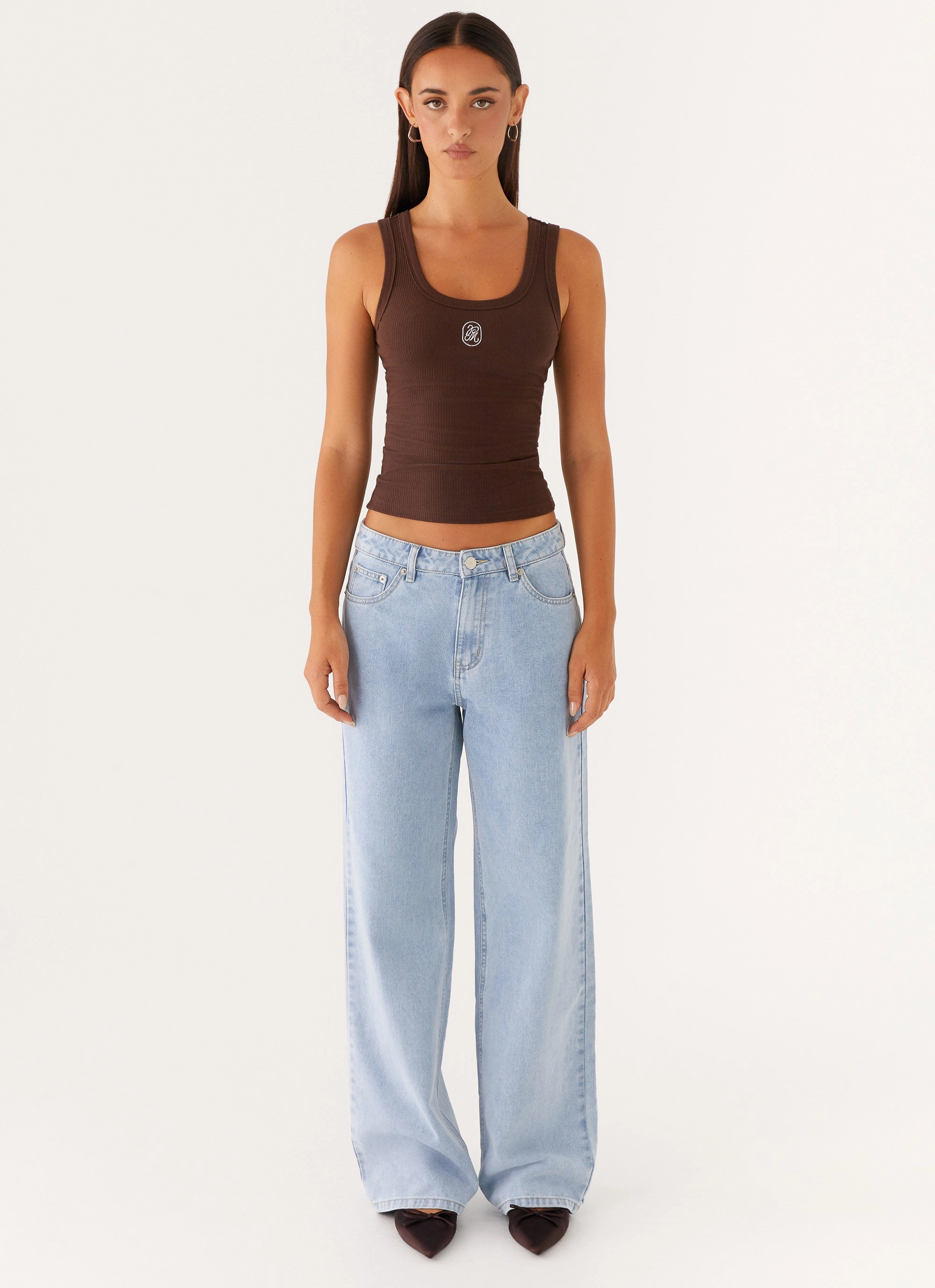 Keanna Low Rise Denim Jeans - Sky Core Look