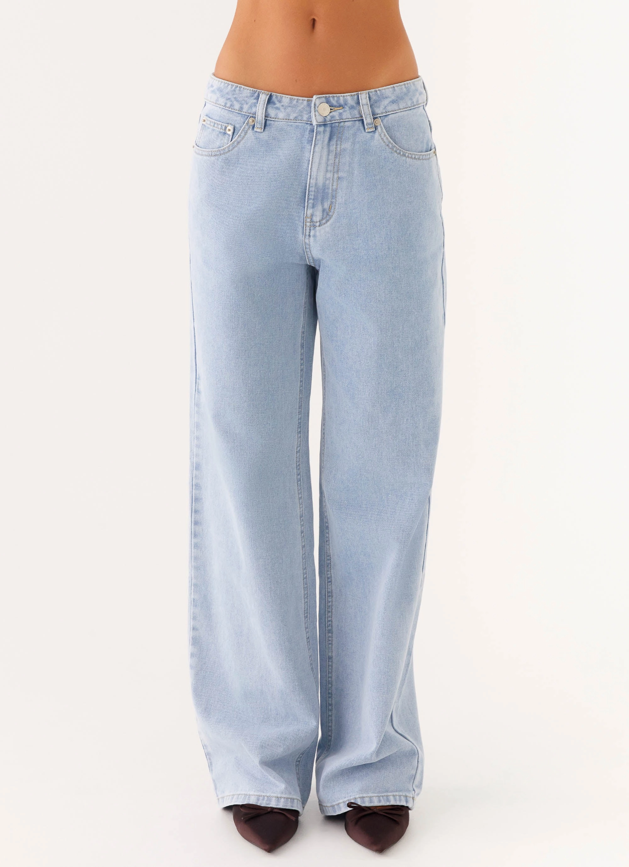Keanna Low Rise Denim Jeans - Sky Brunch Outfit Summer Vibes Versatile All Round Piece