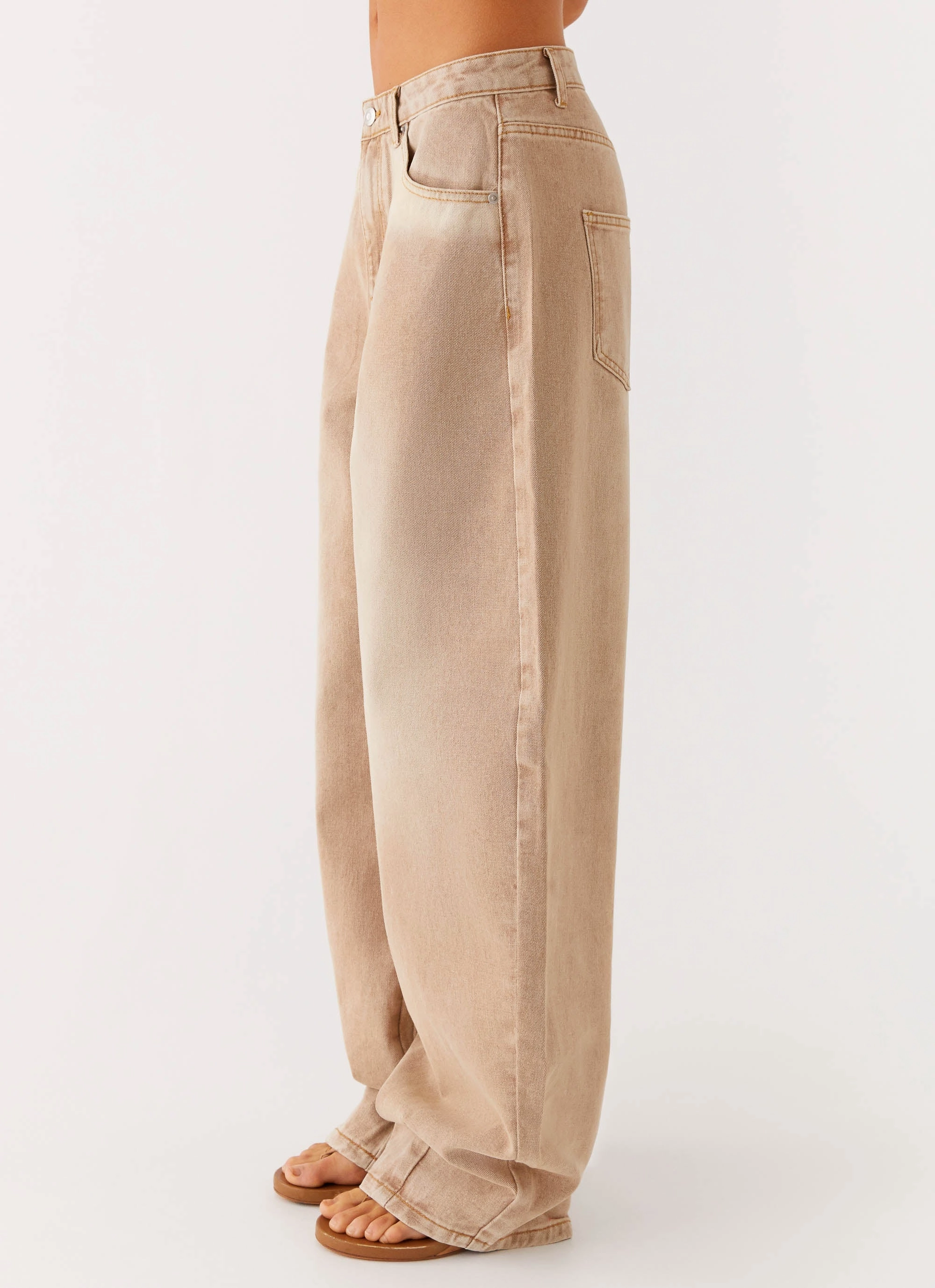 Khalil Baggy Jeans - Tan Low Maintenance Comfort Fit