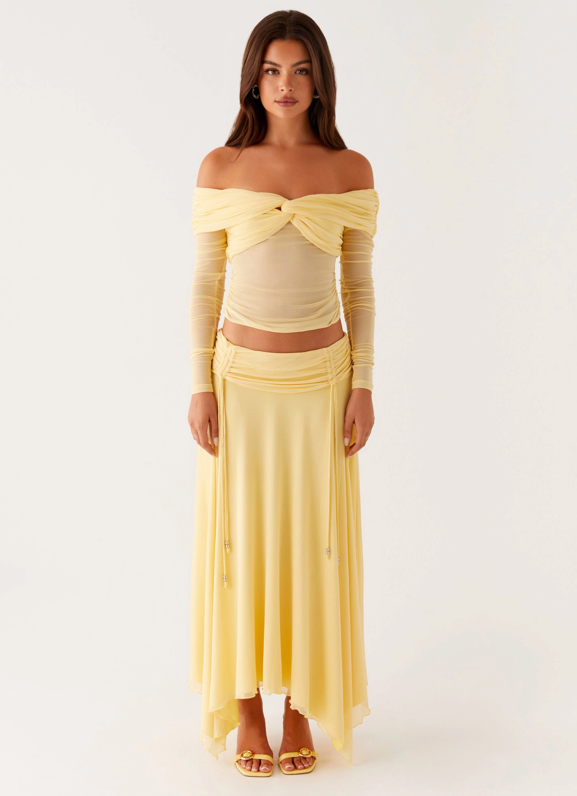 Kirrabilli Midi Skirt - Yellow Easy Outfit