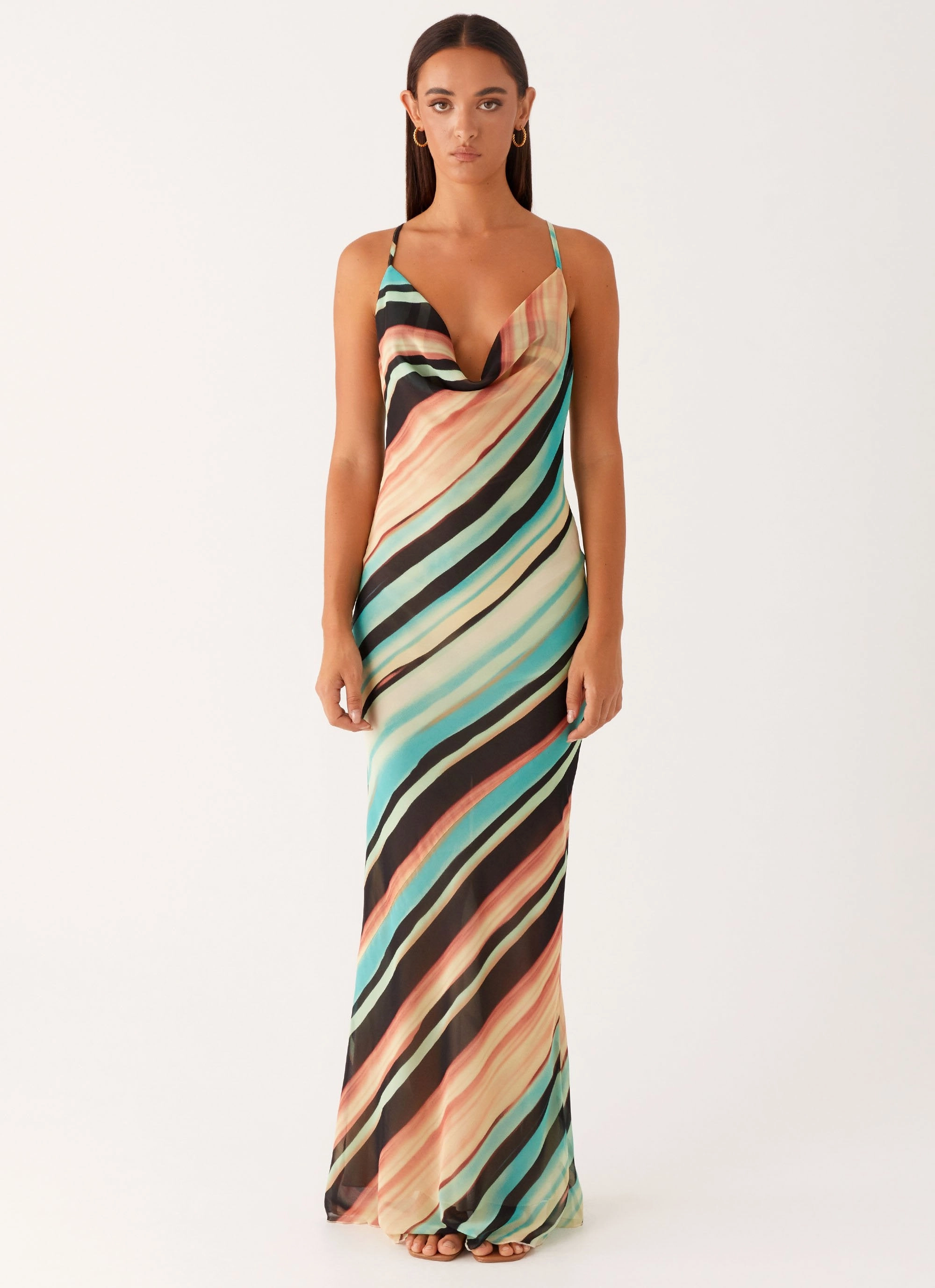 Never Knew Maxi Dress - Stripe Layered Comfort