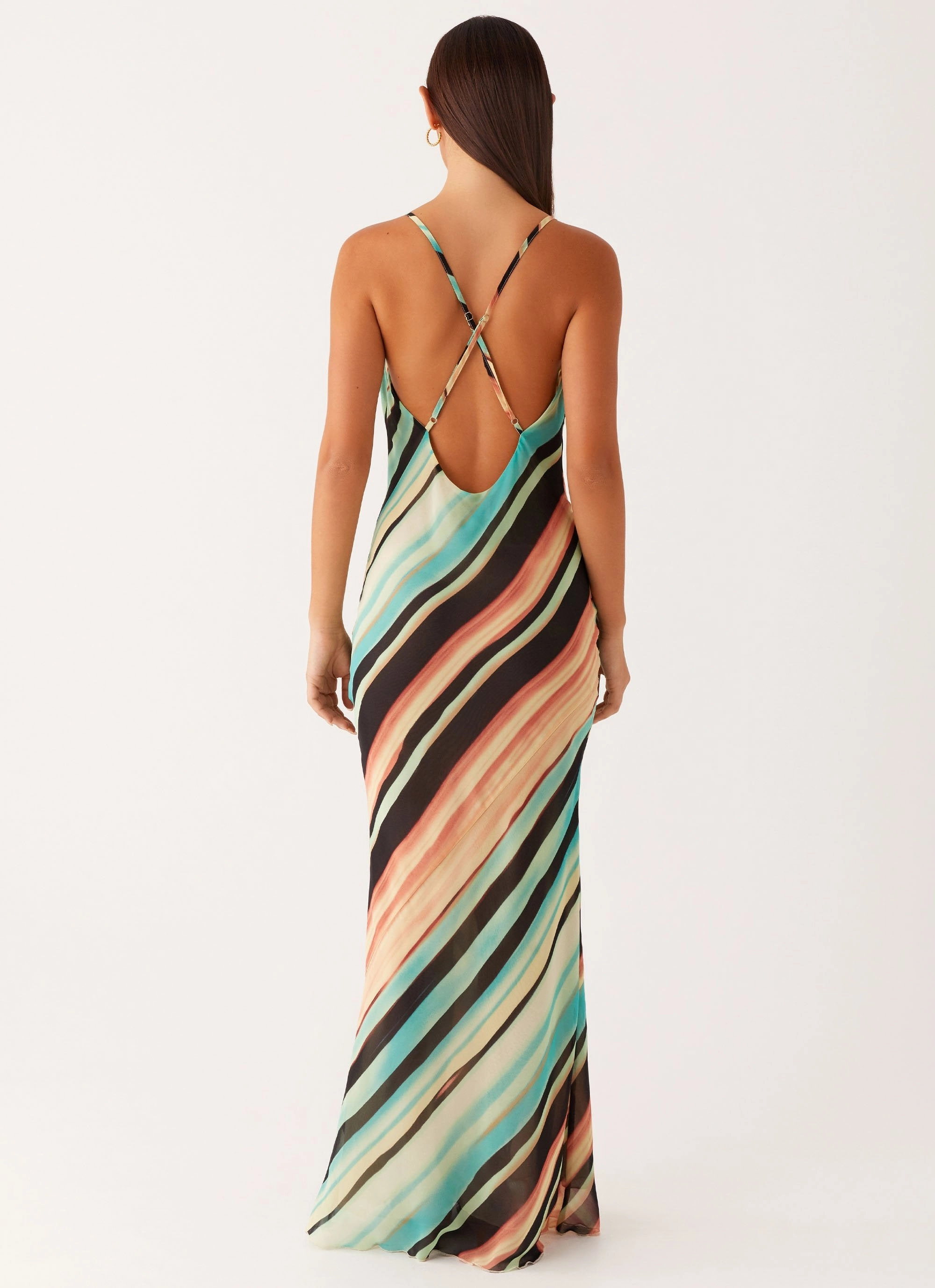 Timeless-Classic Sweetheart Cut Never Knew Maxi Dress - Stripe