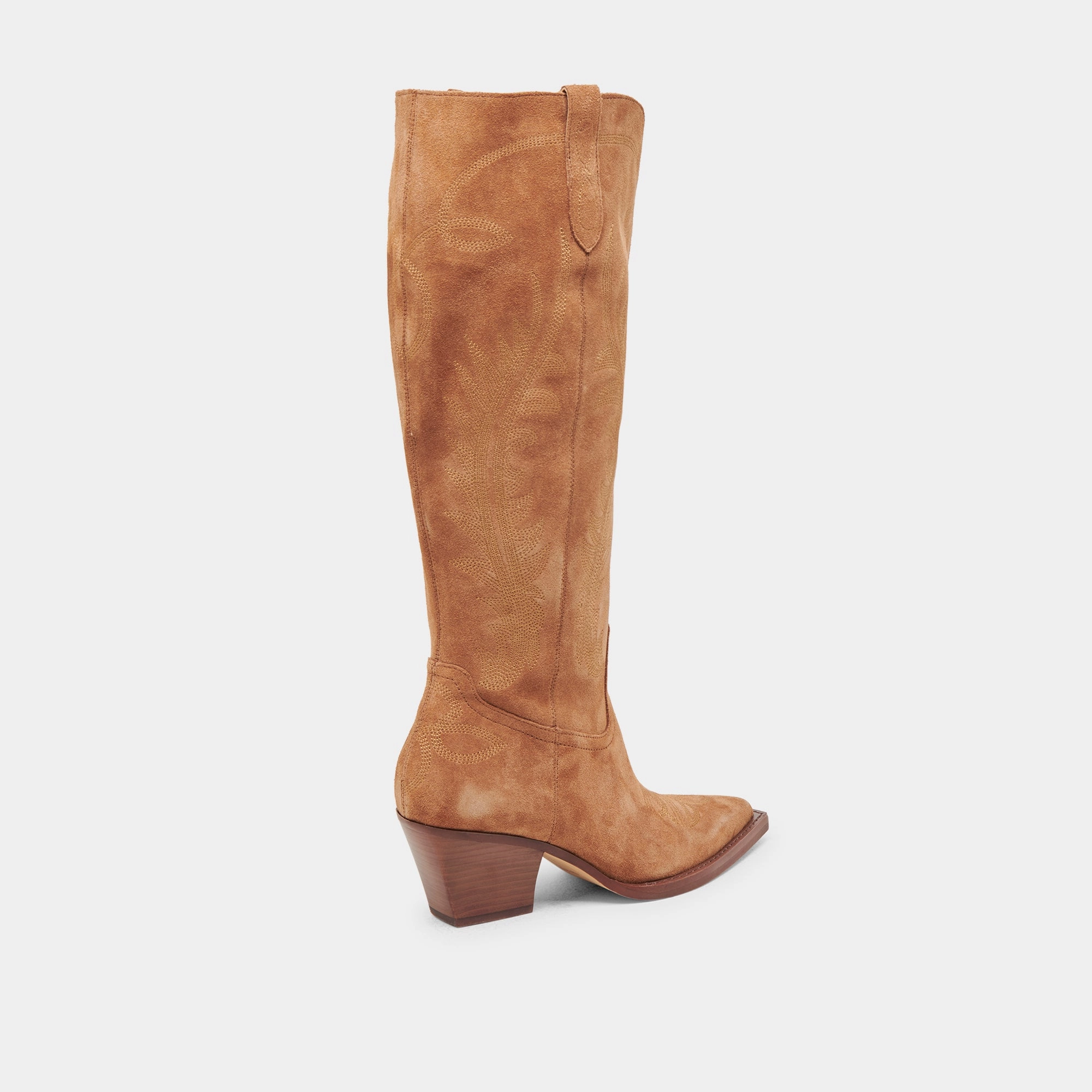 Velvet Texture Trail Mode RYATT WIDE CALF BOOTS PECAN SUEDE