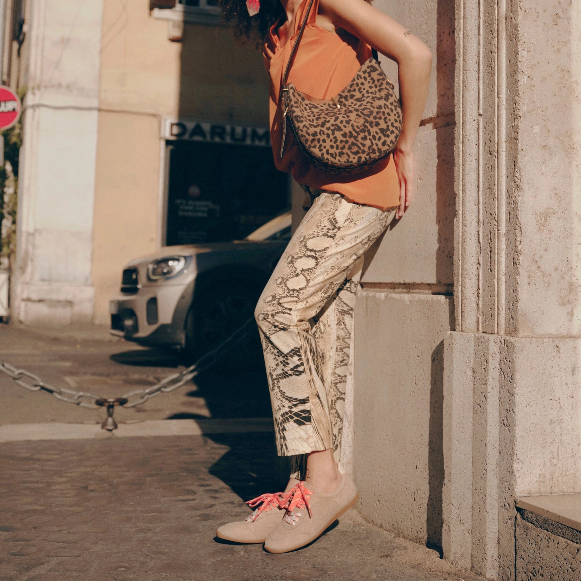 Gusseted Tongue LAINI SNEAKERS CAMEL SUEDE