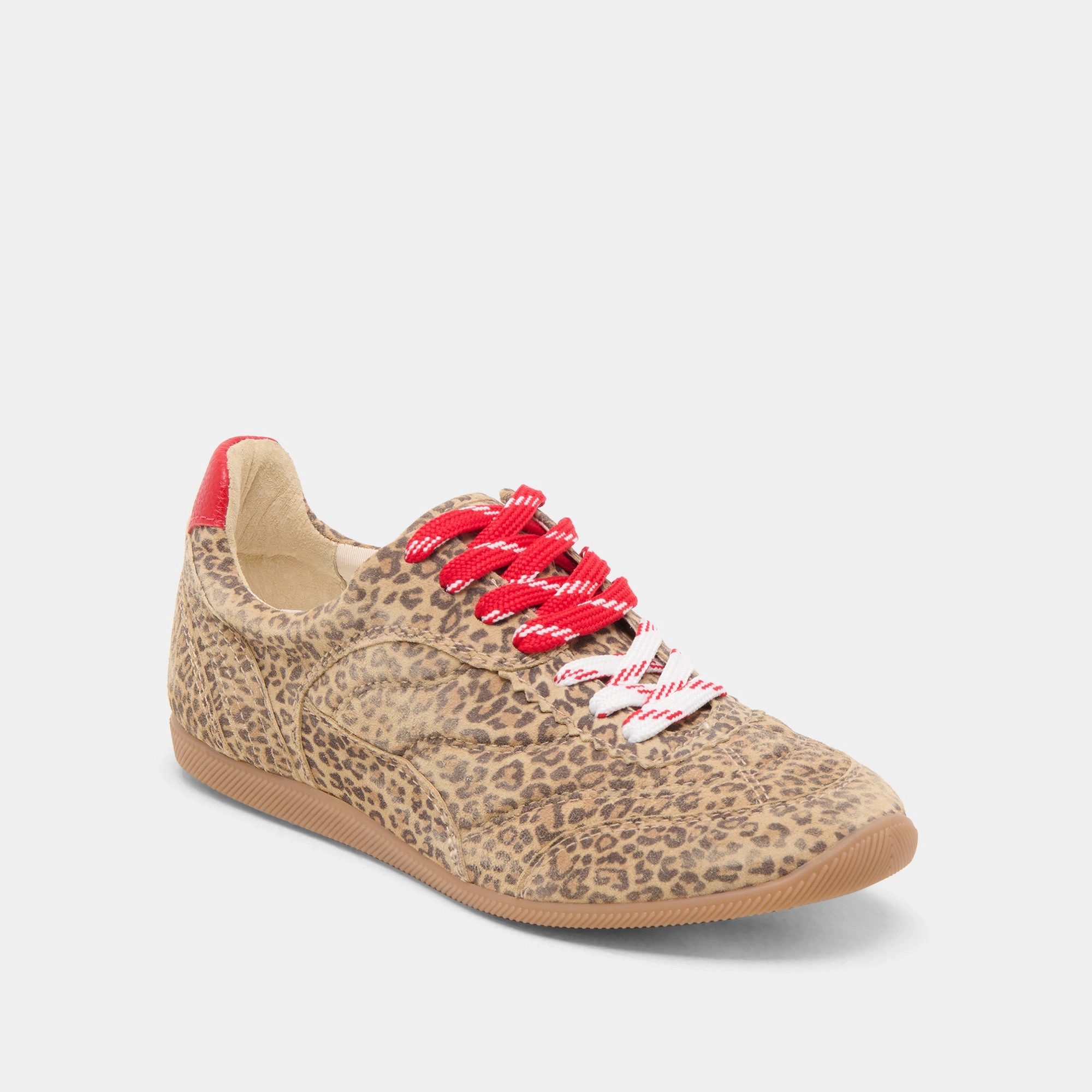 LAINI SNEAKERS TAN LEOPARD PRINTED SUEDE Style Boost