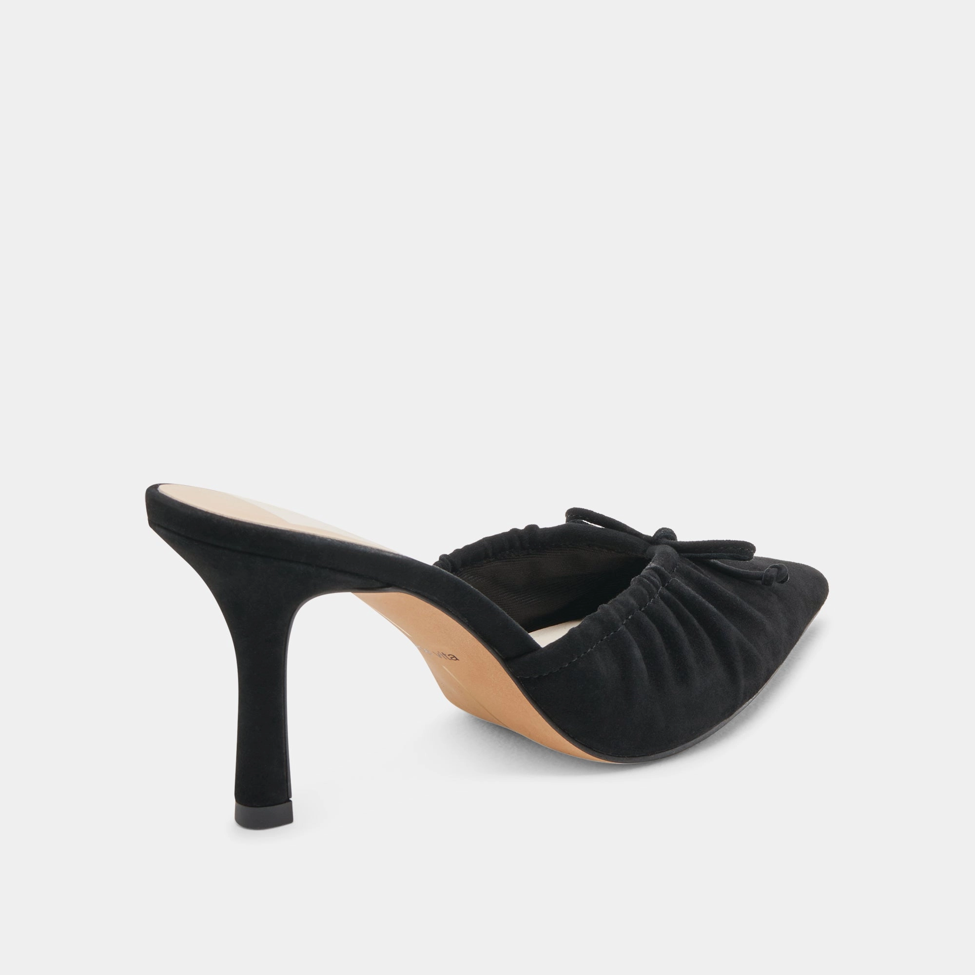 KAIRI HEELS ONYX SUEDE Elegant Pumps Square Cut