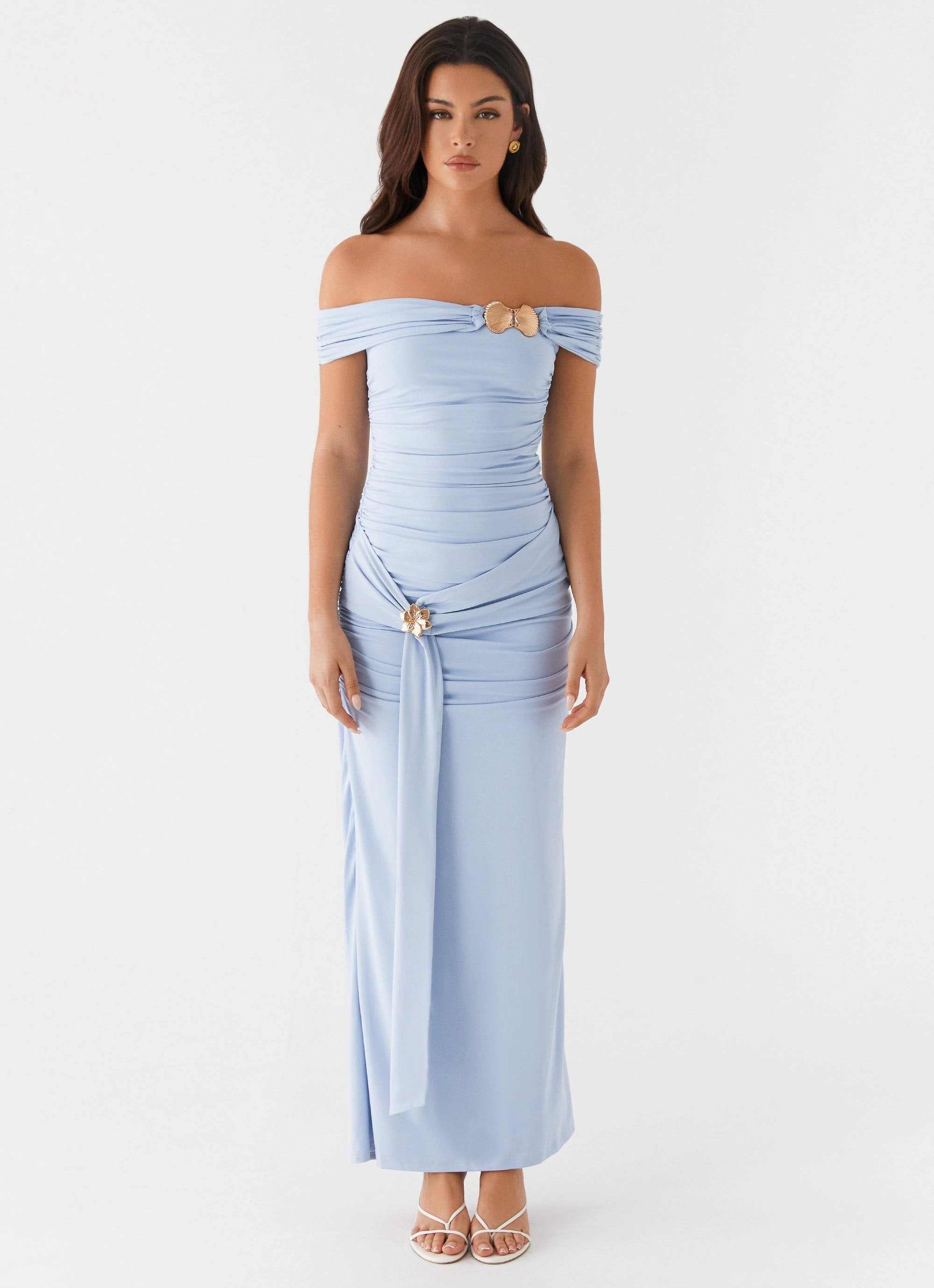 Majorly Maxi Dress - Blue Evening-Wear Comfort Layer Wear