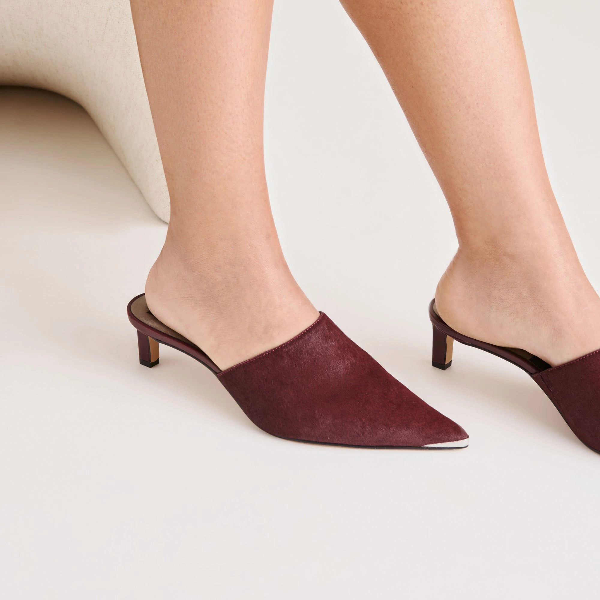 LEXY HEELS BERRY CALF HAIR Soft Touch