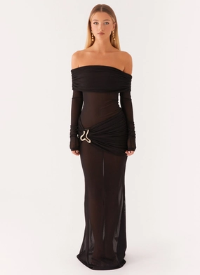 Liberty Maxi Dress - Black Form Focus