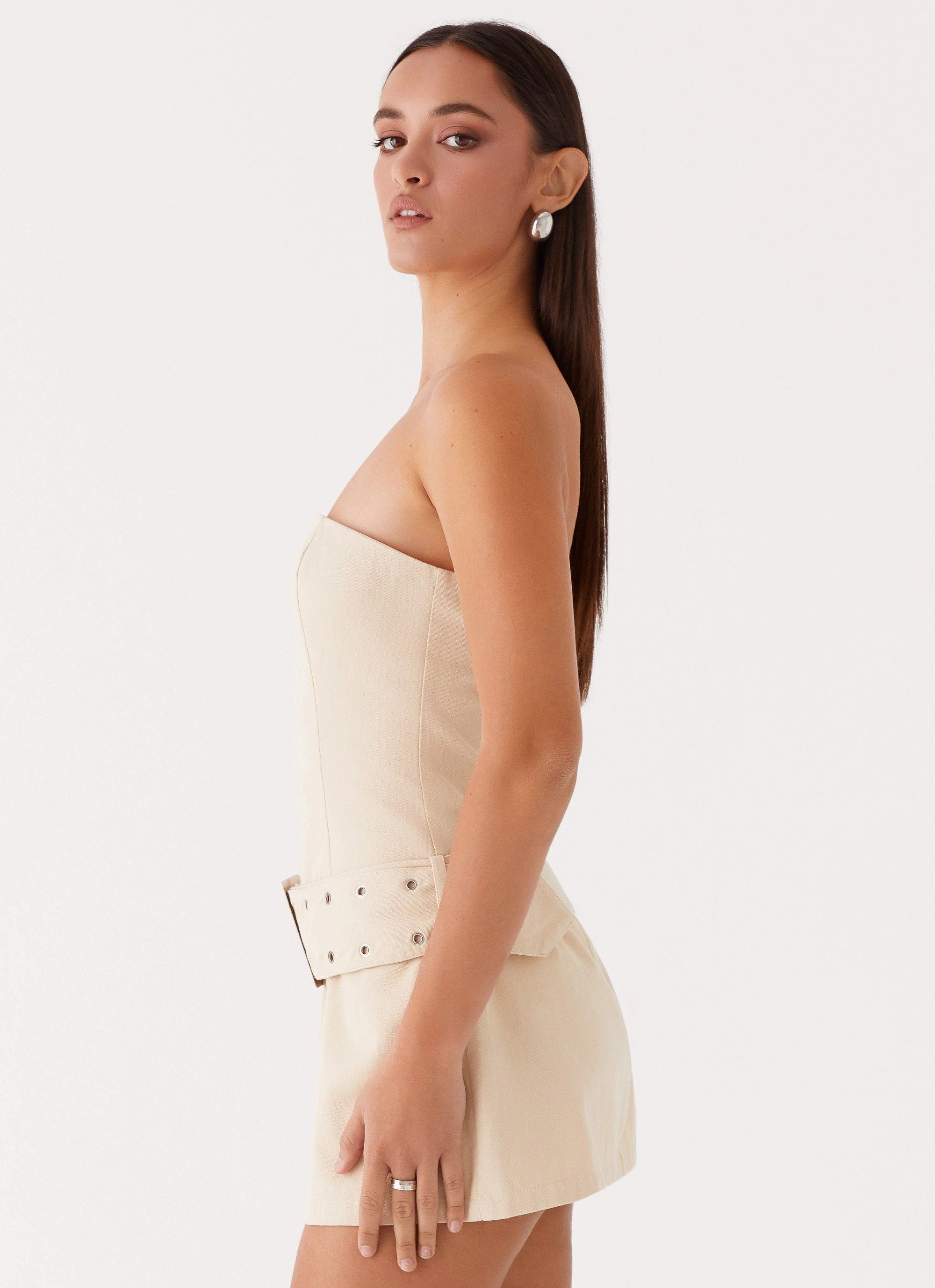 All For You Strapless Mini Dress - Ivory Formal Wear Quiet Mood