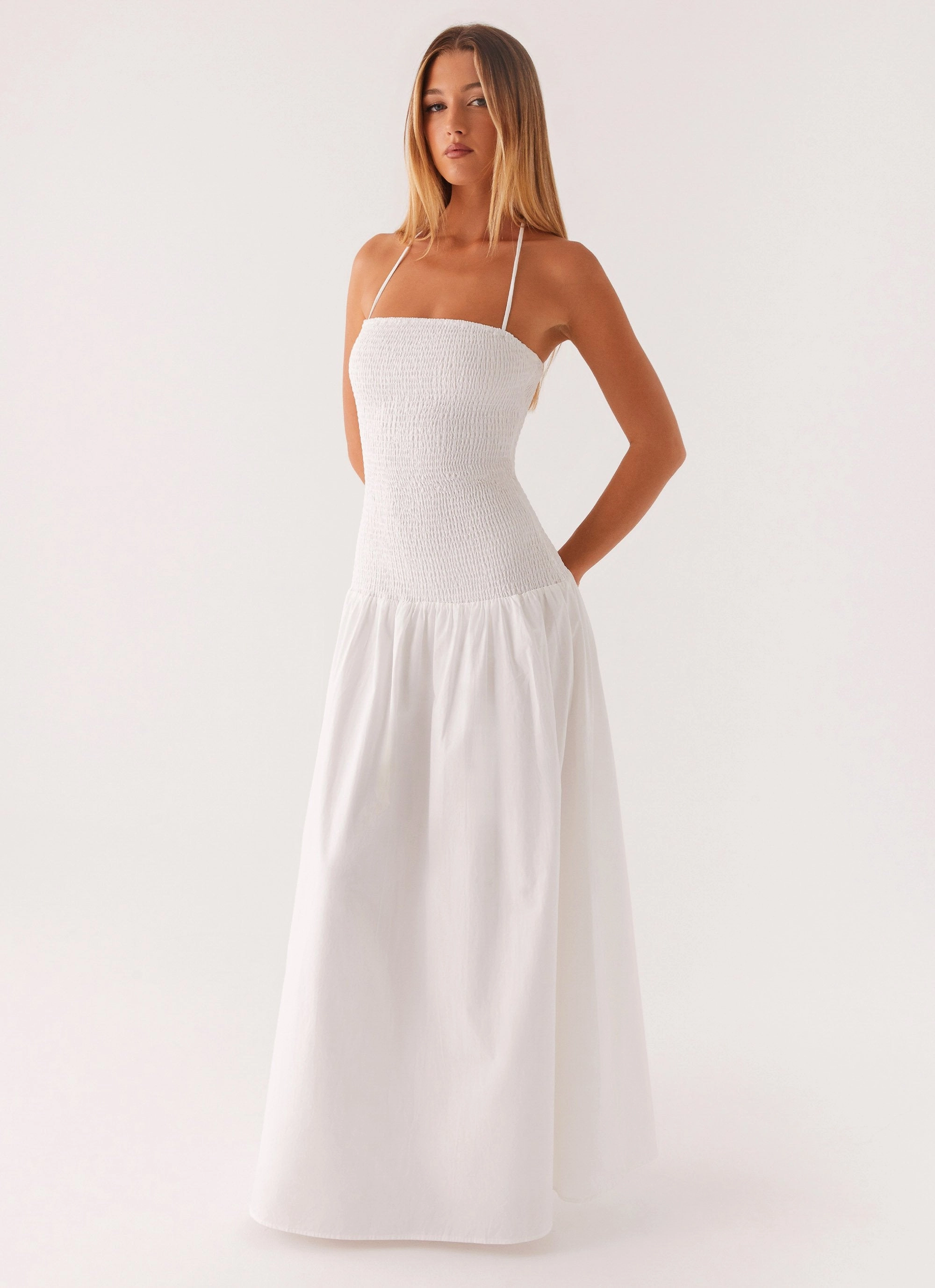 Zahra Maxi Dress - White Date Nightwear