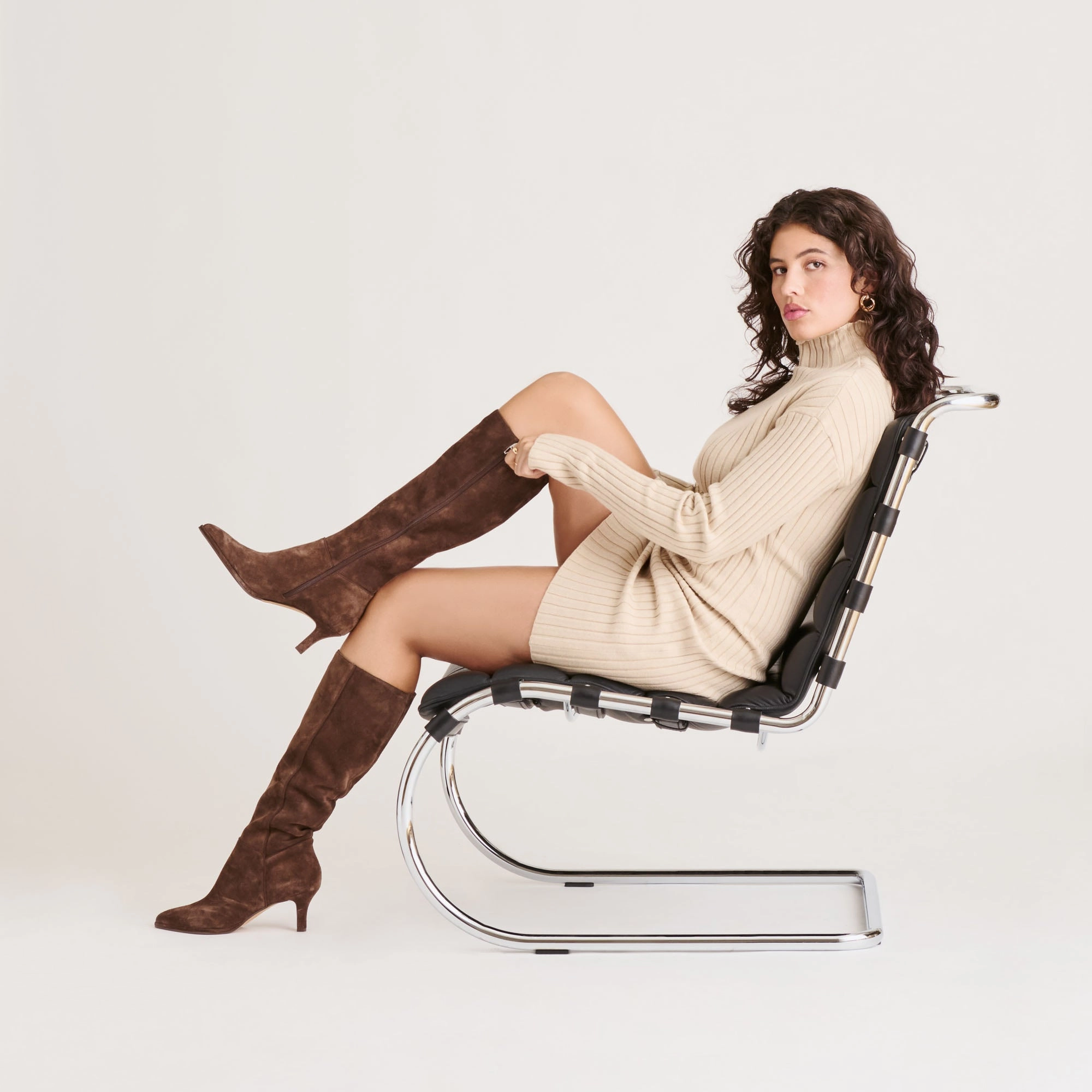 ALDY BOOTS DK BROWN SUEDE Abrasion Resistant Material