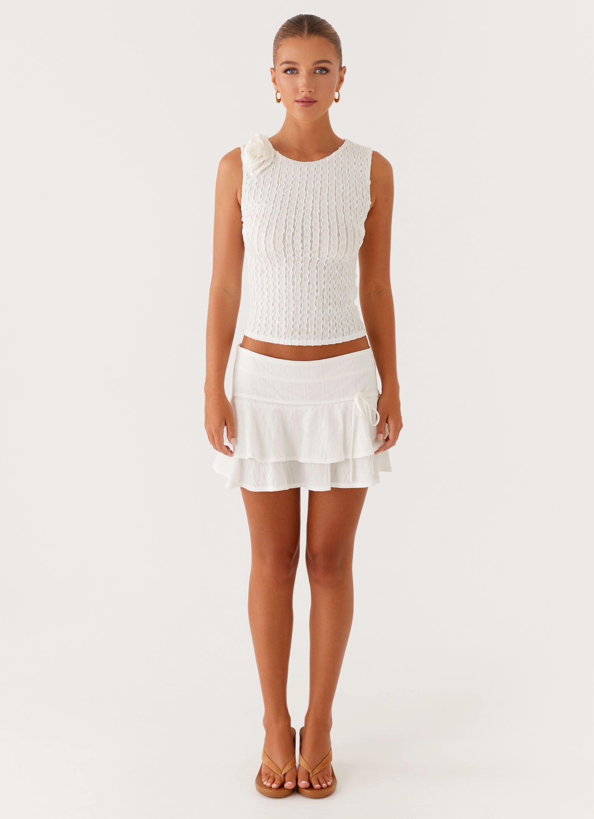 Lisbon Mini Skirt - White Fall Favorite