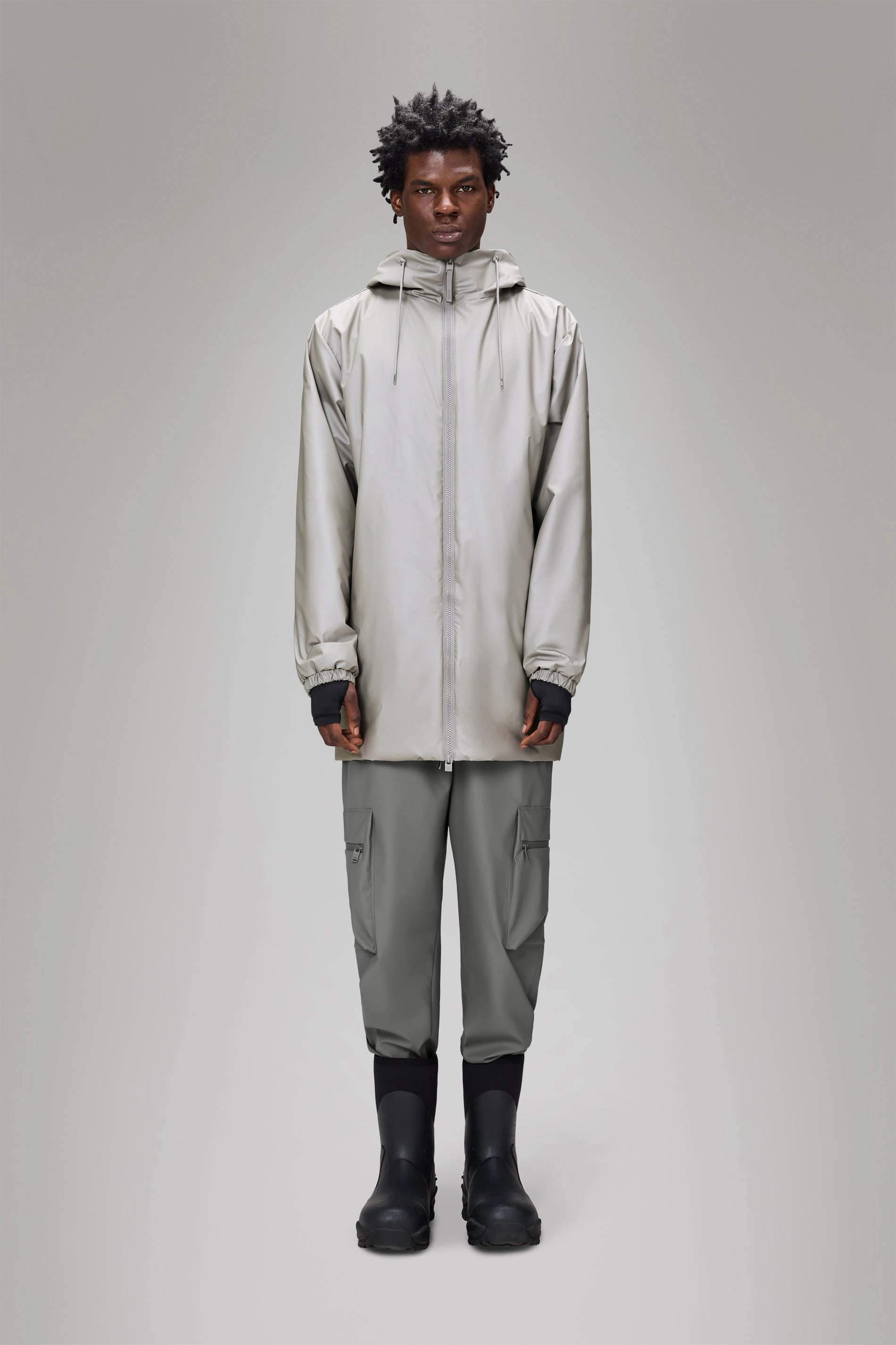 Lohja Long Insulated Jacket Mid Length DoubleLayeredHem