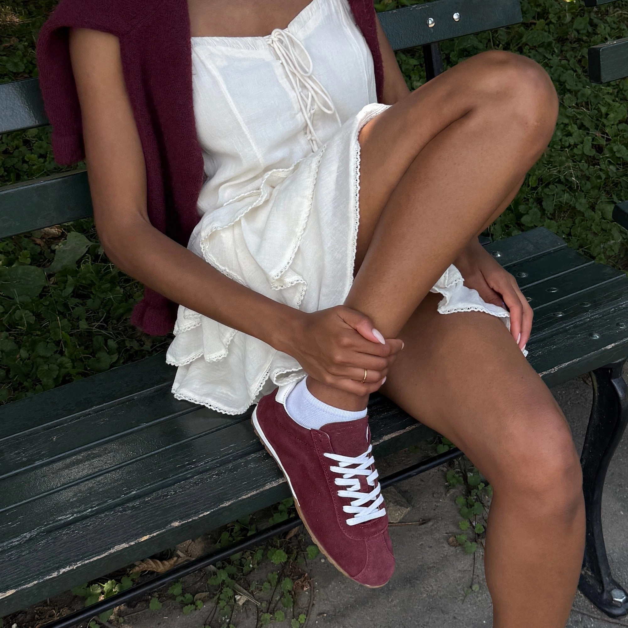 Active Wearer SERINA SNEAKERS BURGUNDY SUEDE