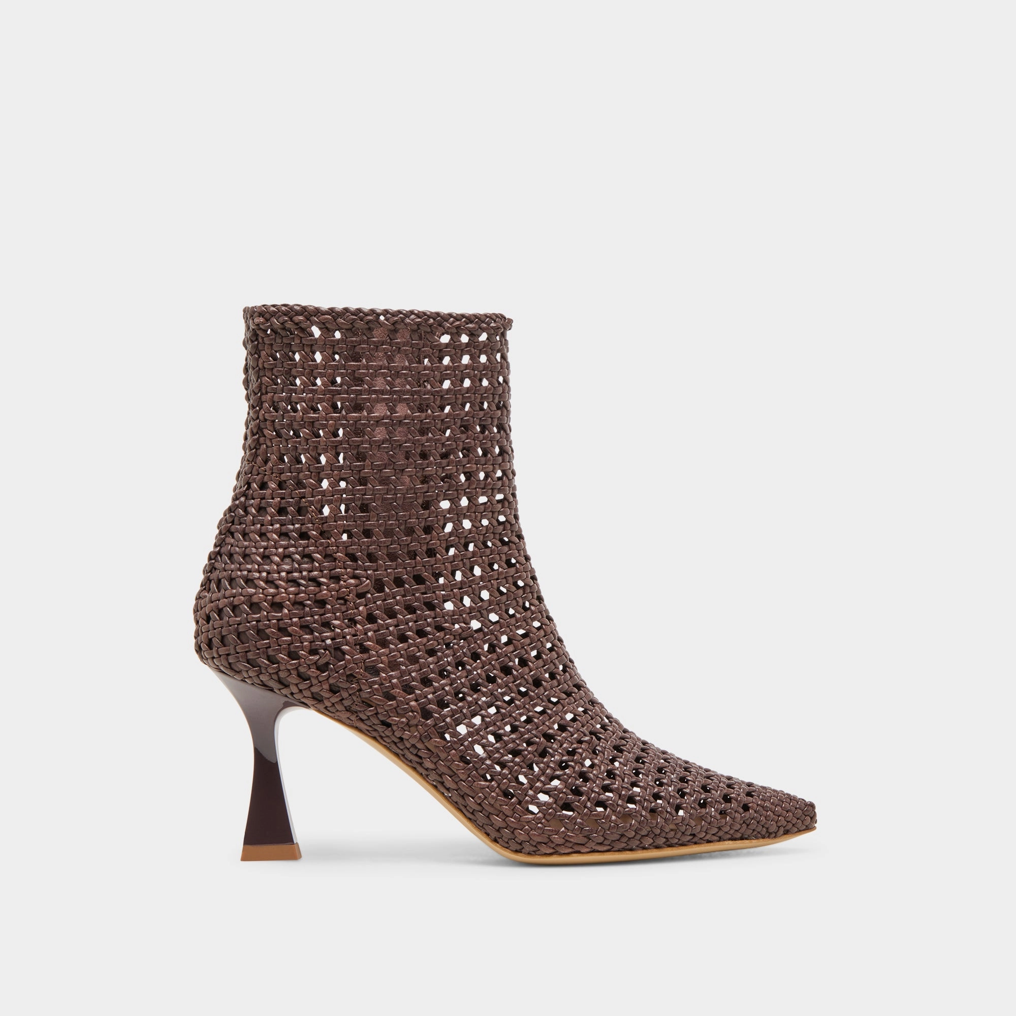 Hard Wear LONNI BOOTIES DK BROWN WOVEN LEATHER