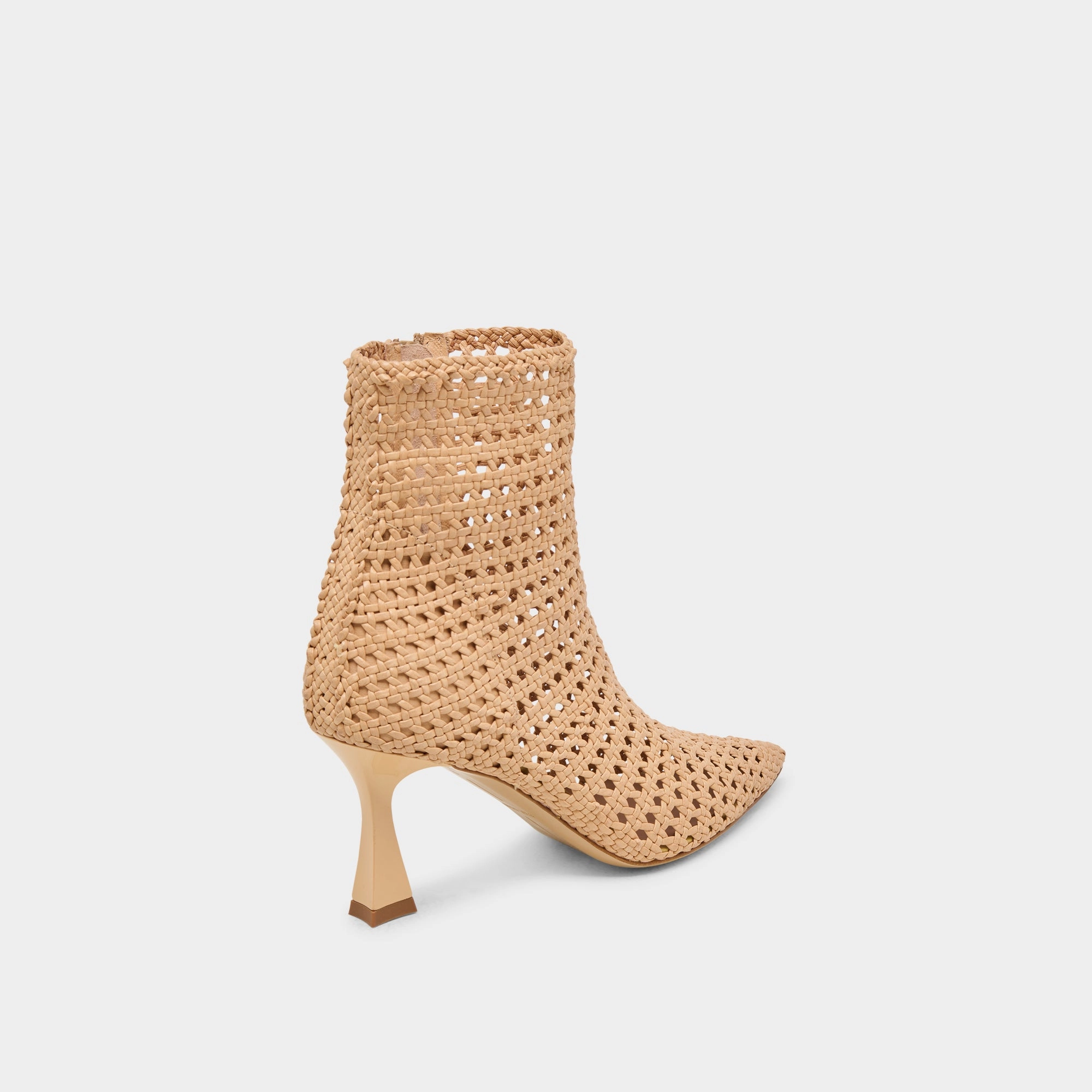 Silver Glow LONNI BOOTIES LIGHT TAN WOVEN LEATHER