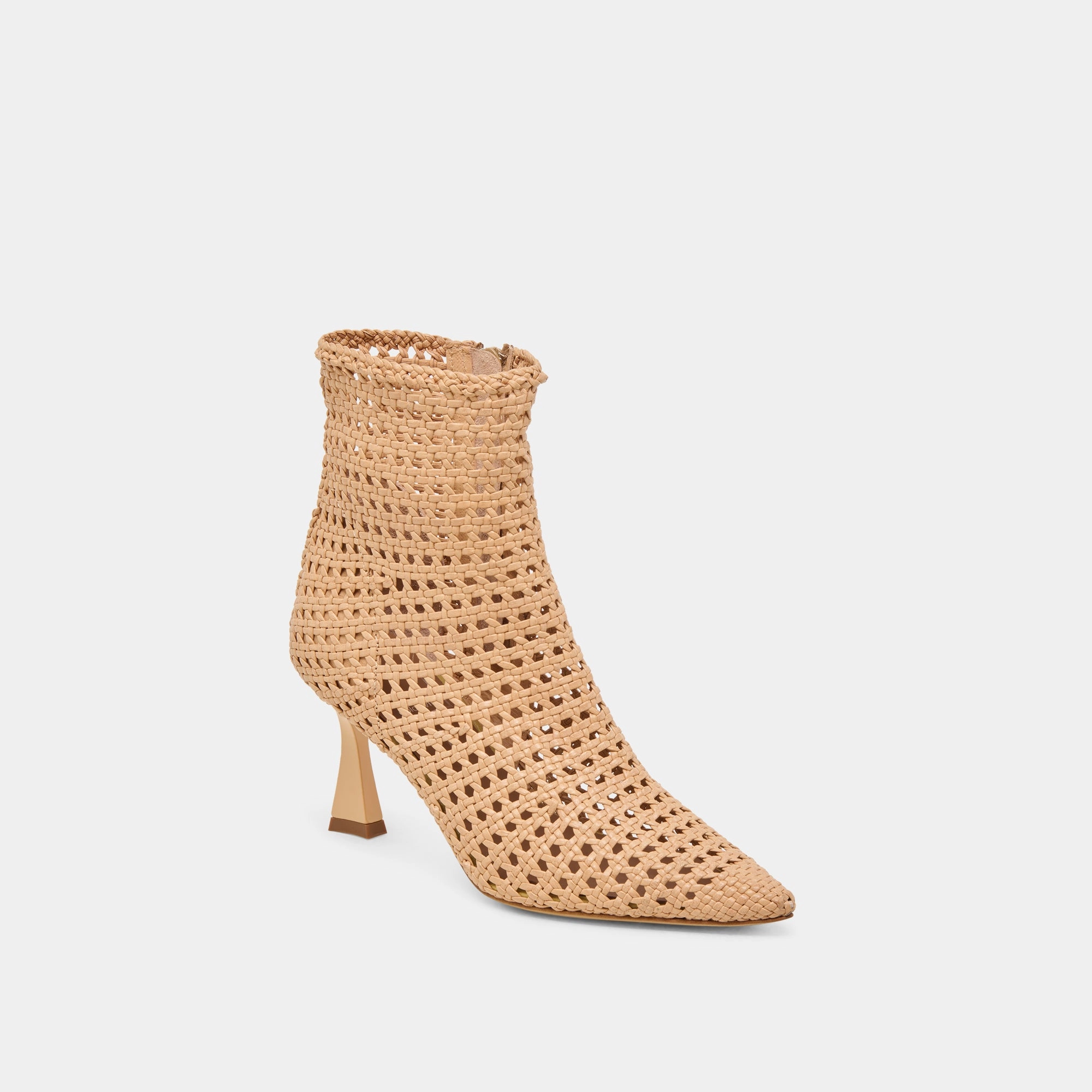 LONNI BOOTIES LIGHT TAN WOVEN LEATHER Outdoor Essential