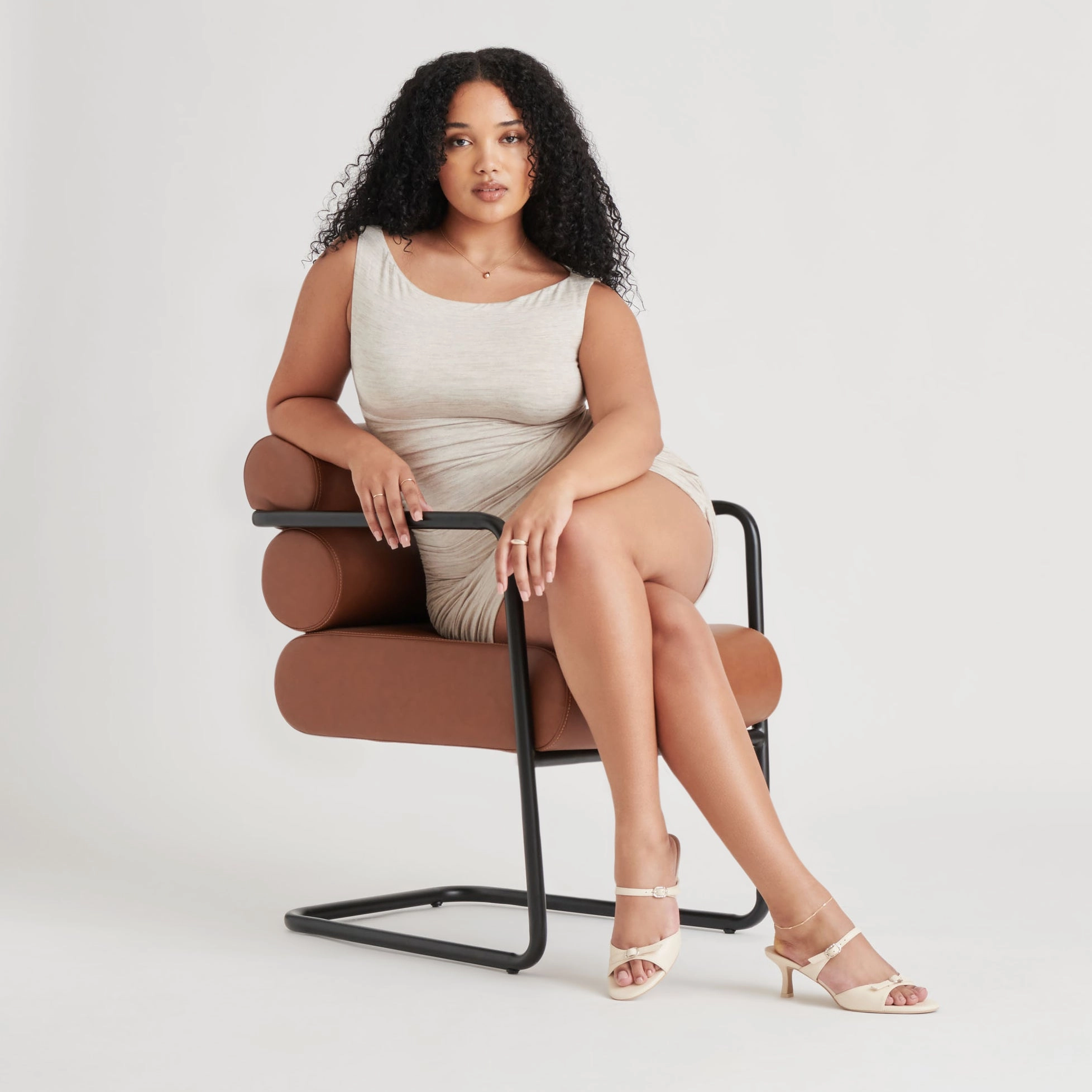 LORALI HEELS CREME LEATHER Power Walk