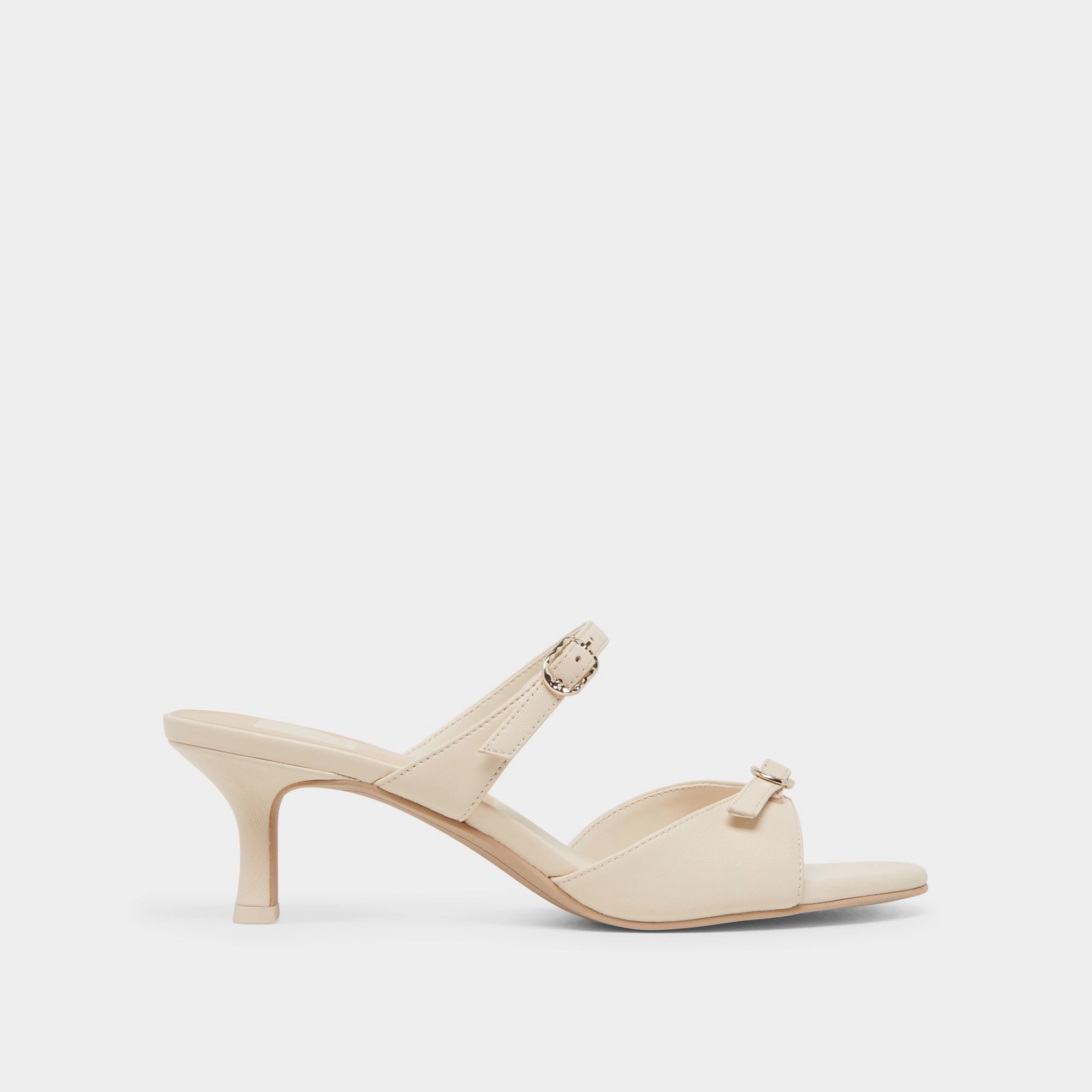Open Toe Pumps Summer Sandals LORALI HEELS CREME LEATHER