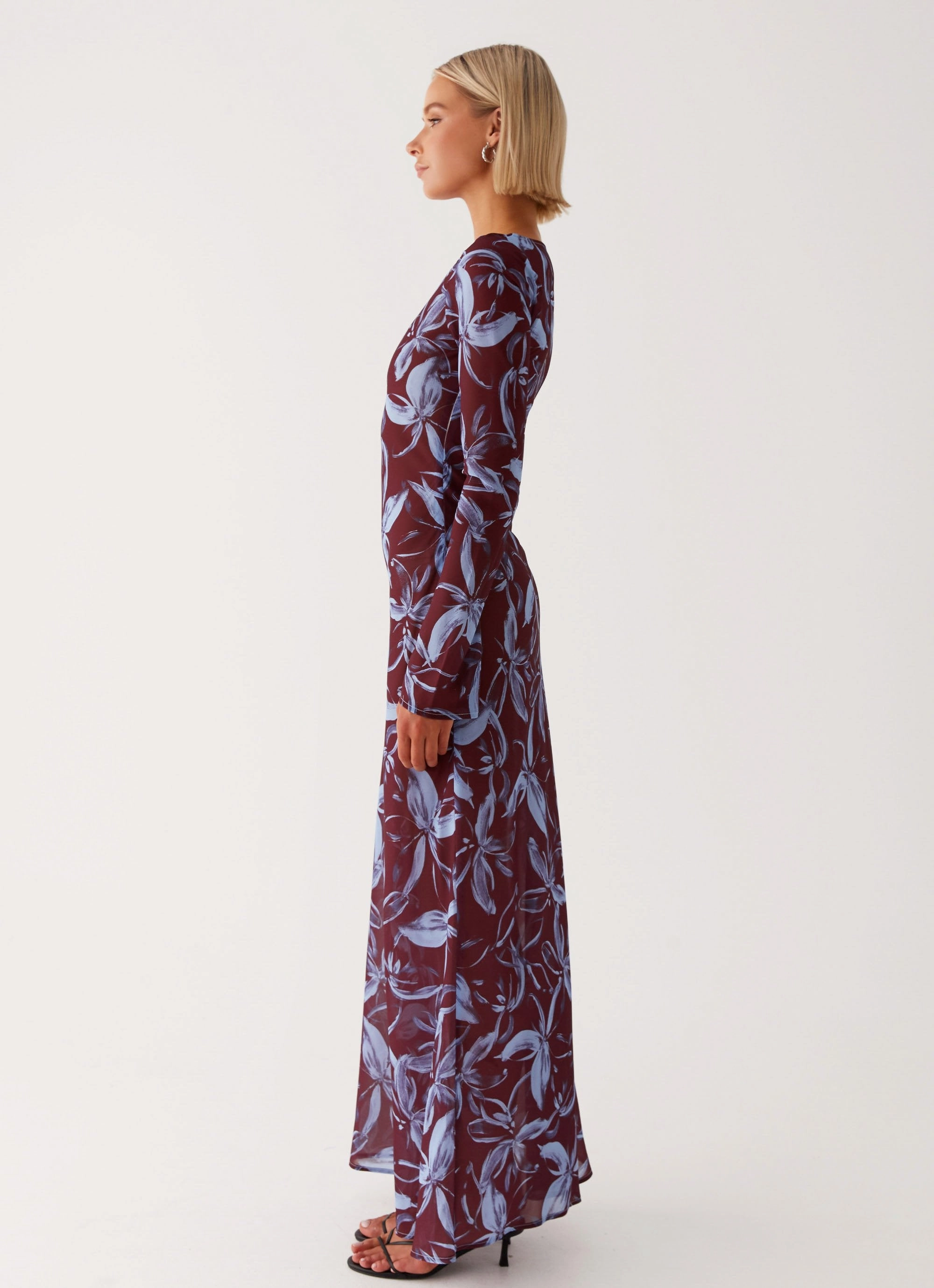 Timeless Comfort Lorde Maxi Dress - Brown Purple Floral